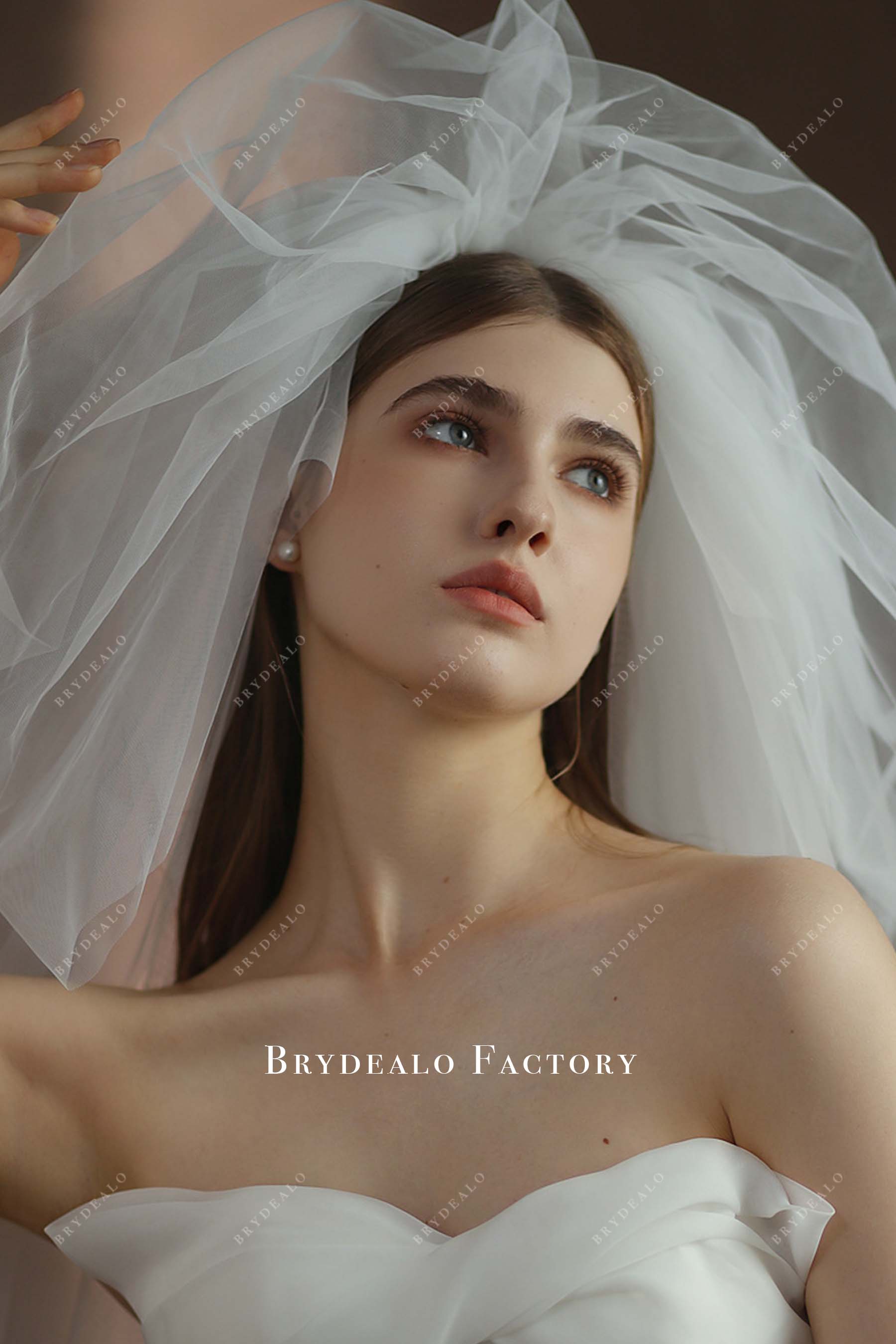 multi layered tulle bridal veil