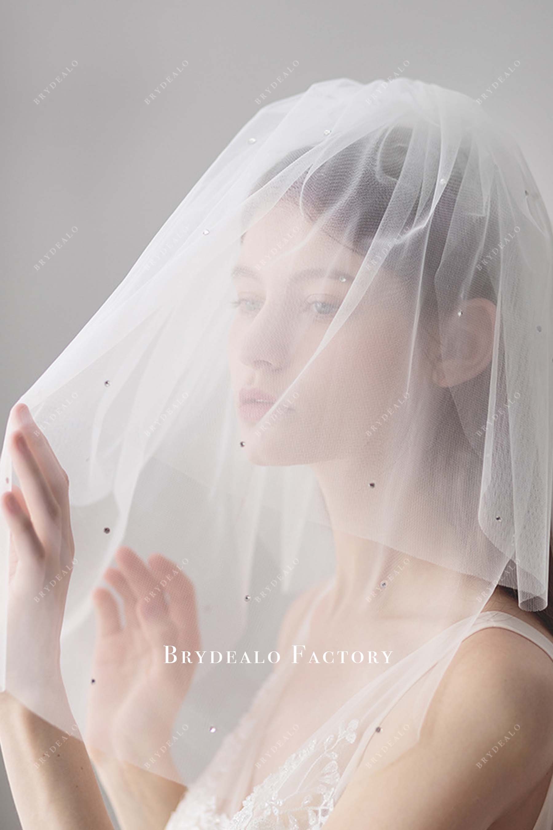 multi layer tulle bridal veil