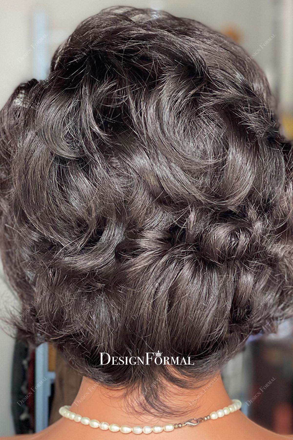 natural black loose wave wig