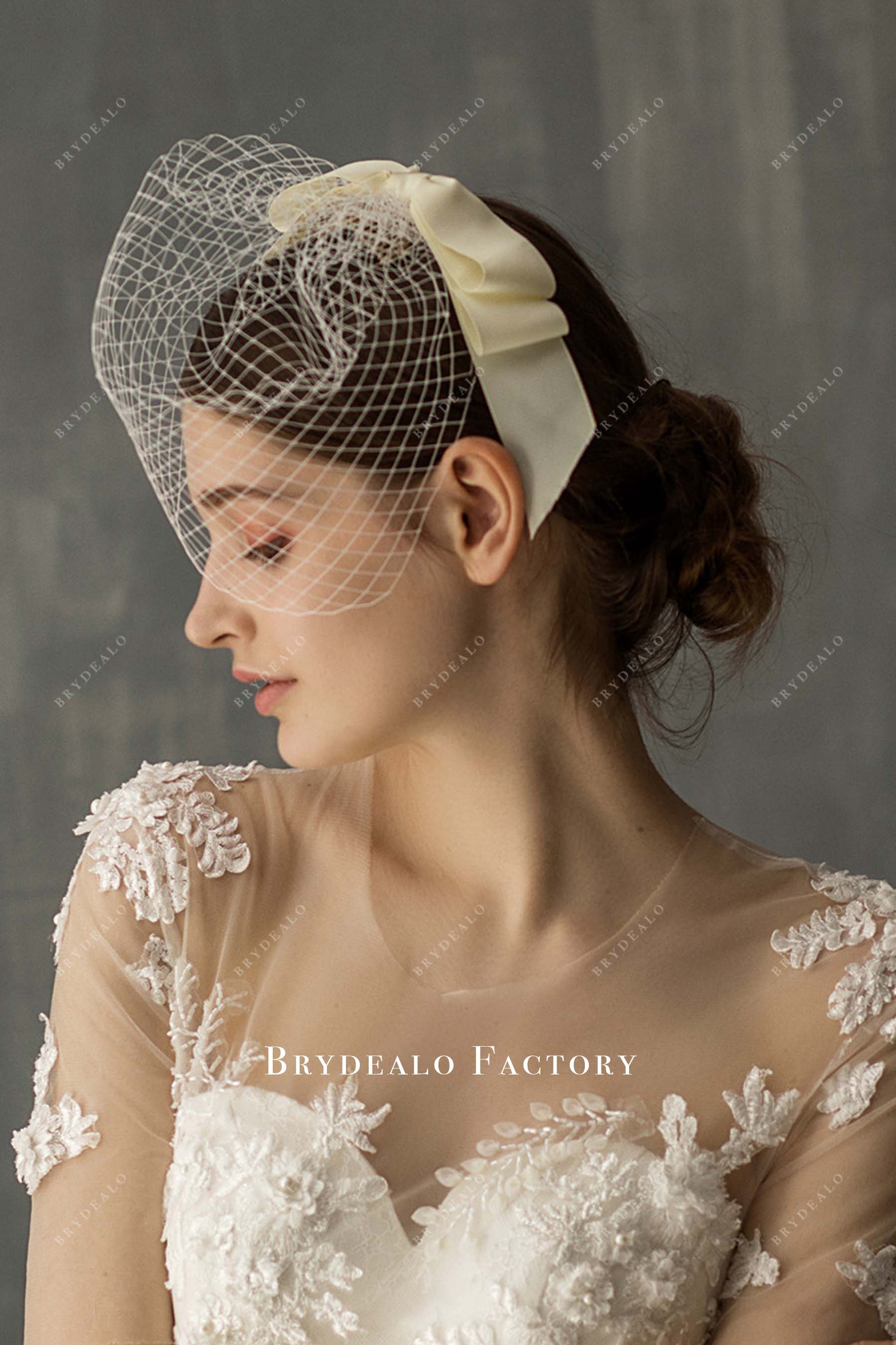 net birdcage bridal veil