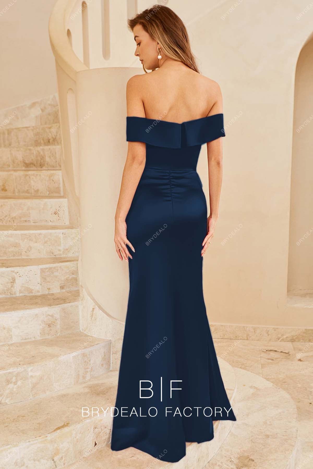 off shoulder mermaid bridesmaid dress
