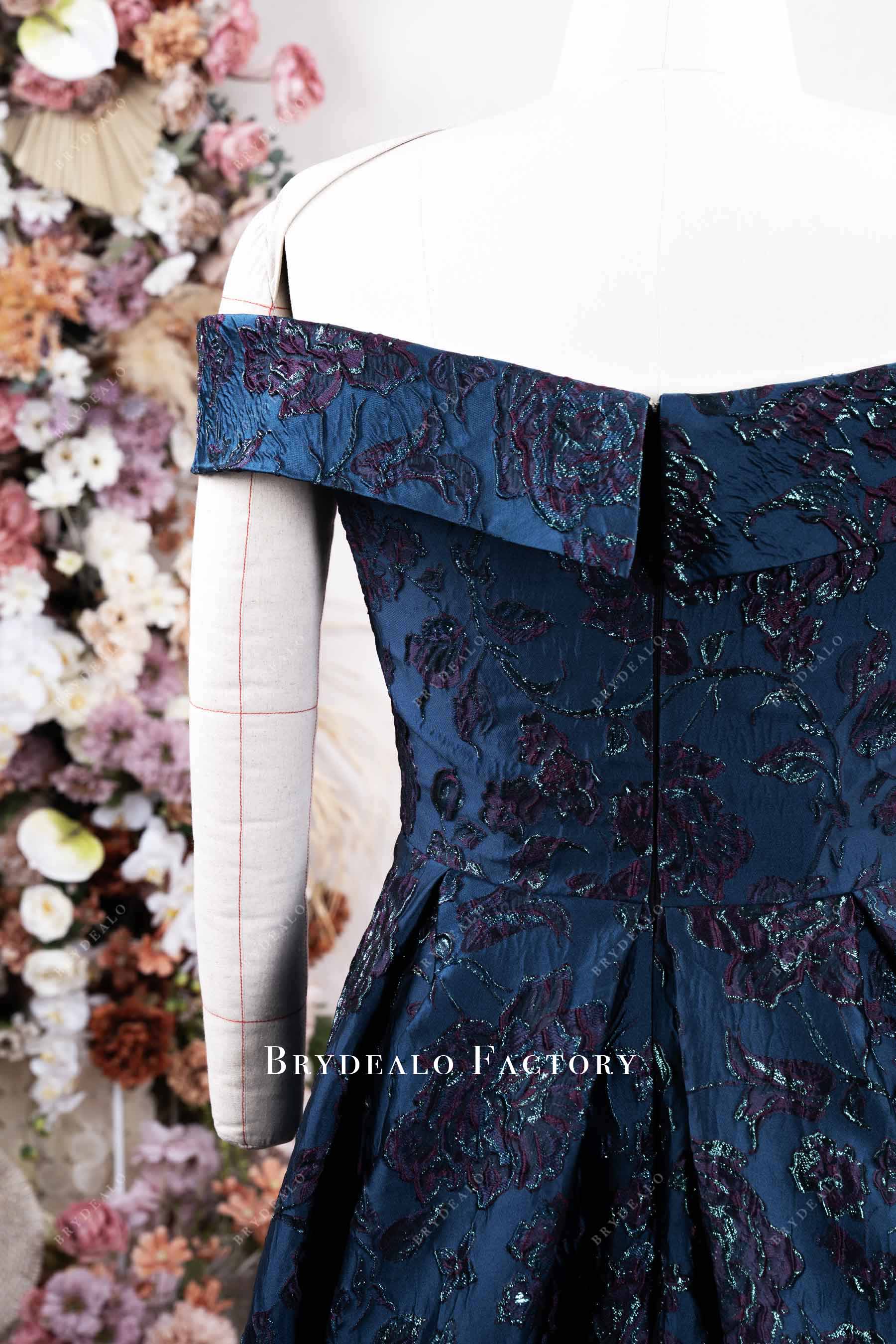 open back a pleated formal dress