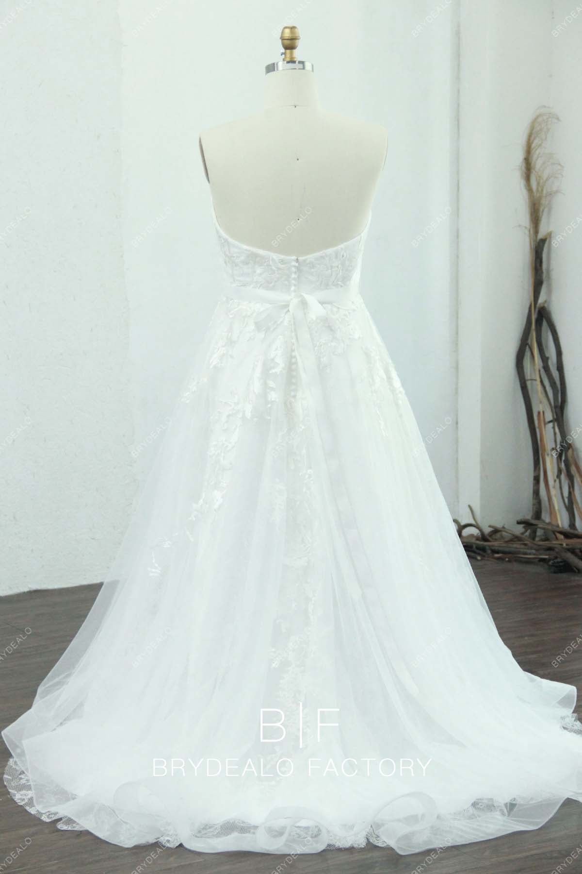 open back designer ball gown wedding dress