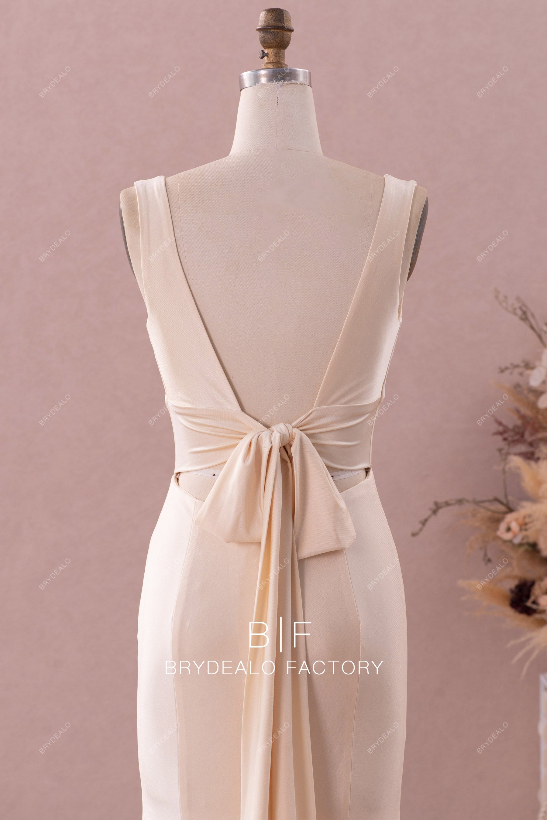 open back bridesmaid dress