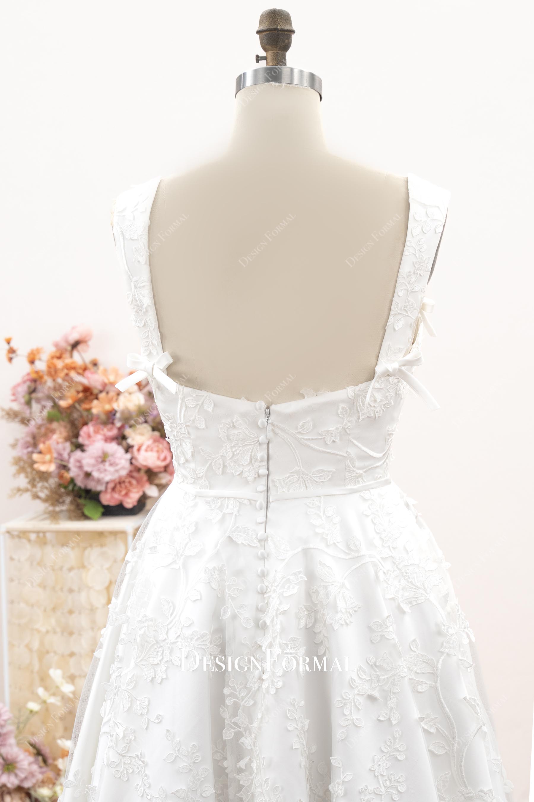 open back city bridal dress