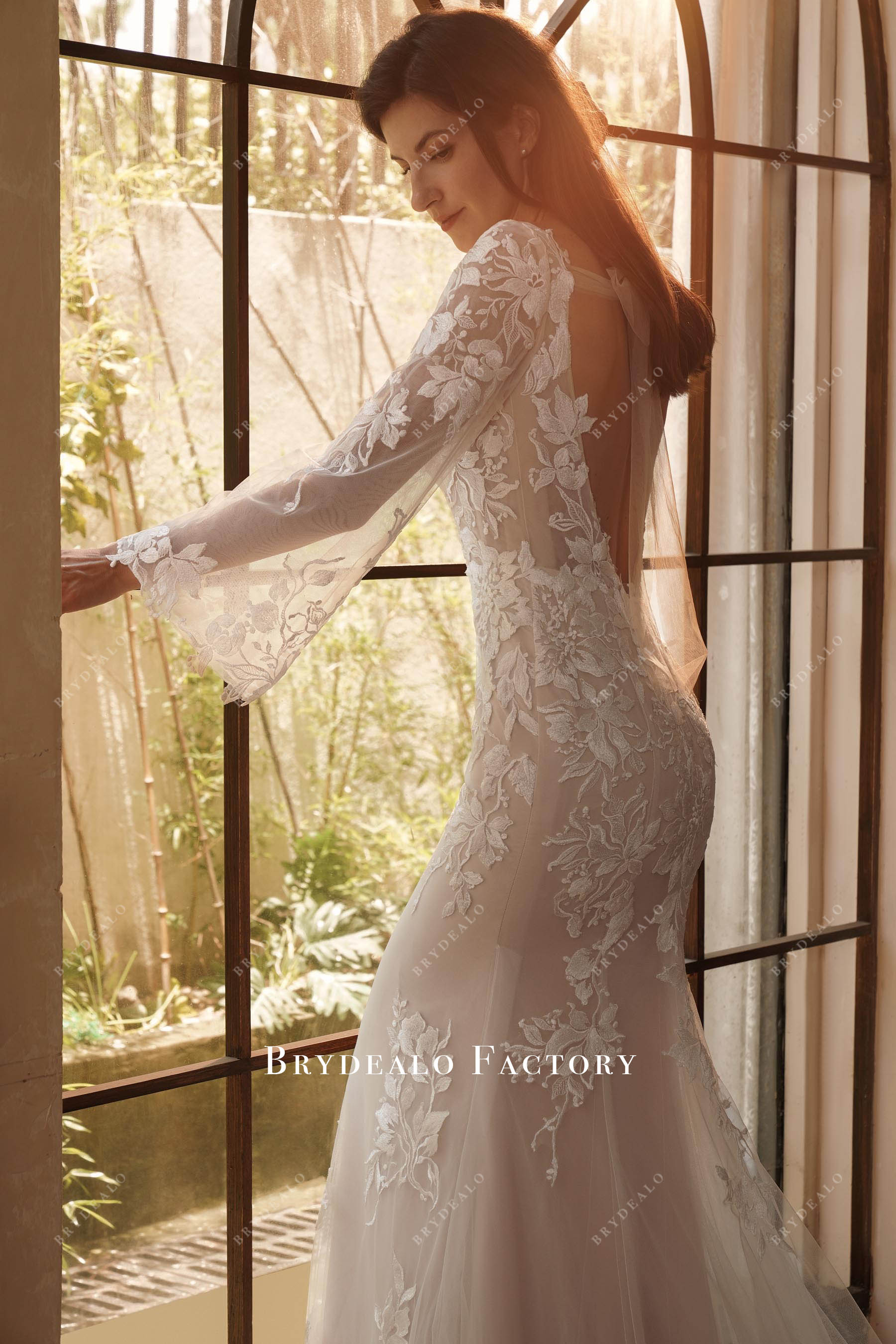 open back wedding dress