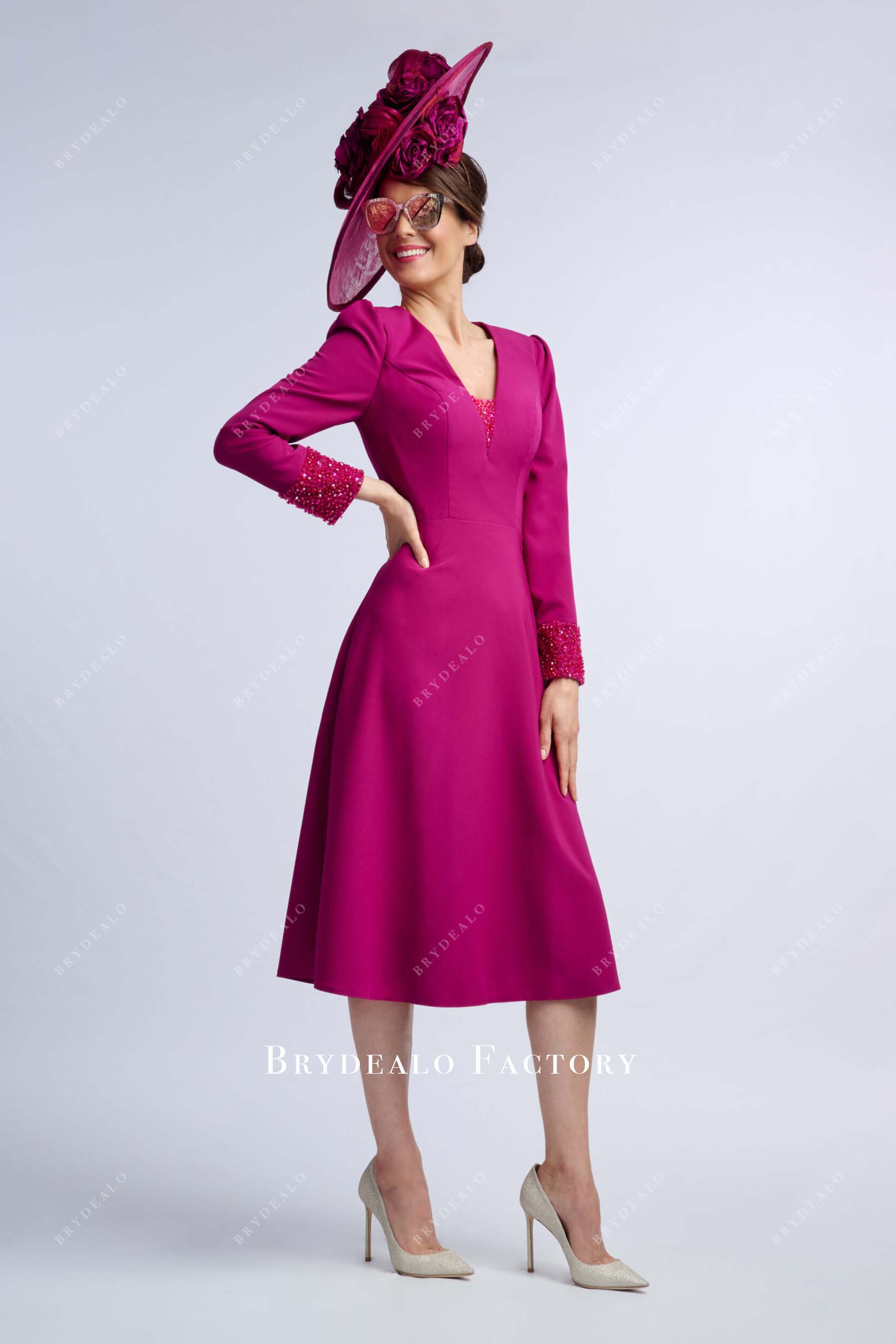 pink mother of the bride dresses knee length 2 Pieces Sheath/Column Scoop Chiffon Mother of the Bride Dresses with Jacket Lace Knee-Length 3/4 Sleeves Candy Pink