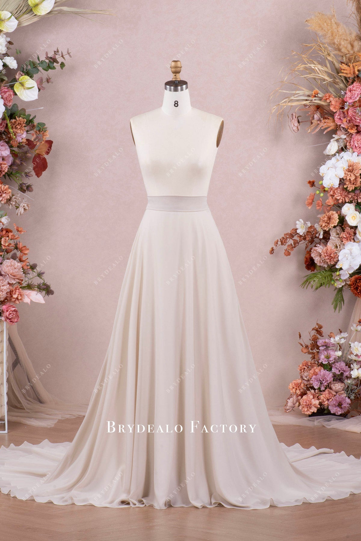 Oyster aline bridal skirt