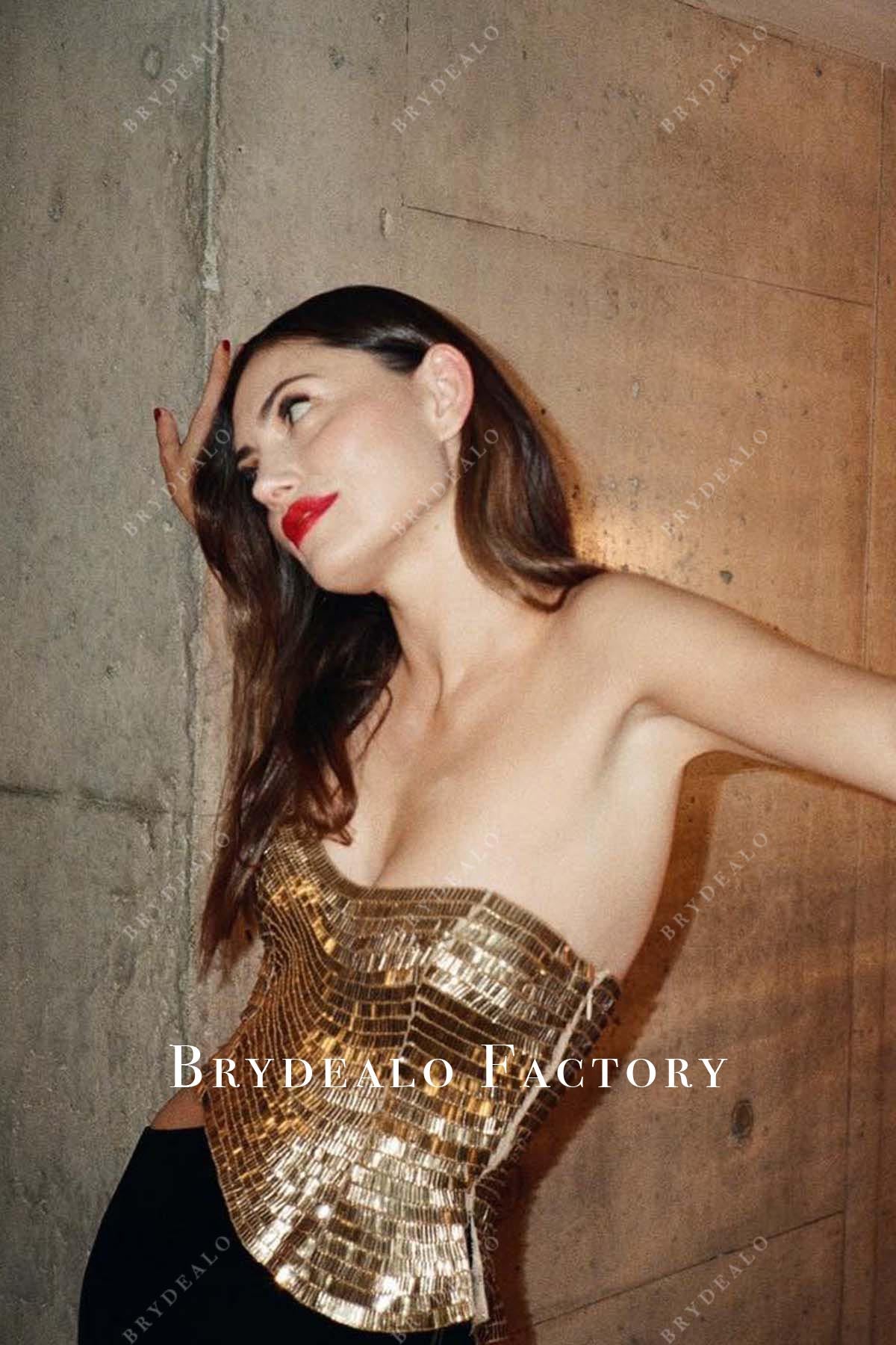 Phoebe Tonkin glitter formal dress vanity fair afterparty 2023