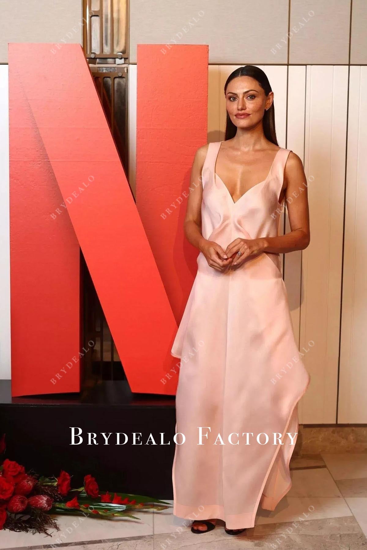 Phoebe Tonkin pearl pink 2025 celebration of Aussie film and television formal dress