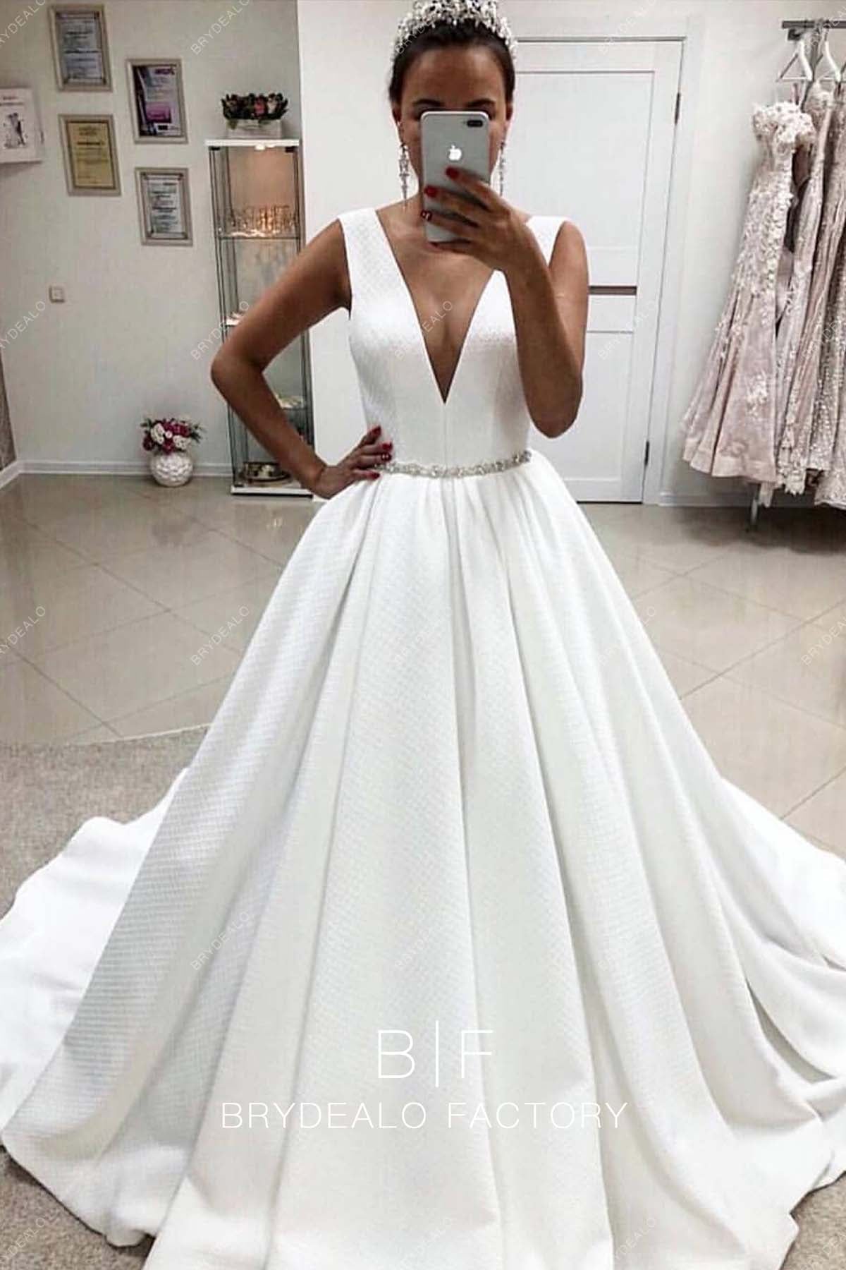 navy blue dress for baby girl Low Back Lace Wedding Dress