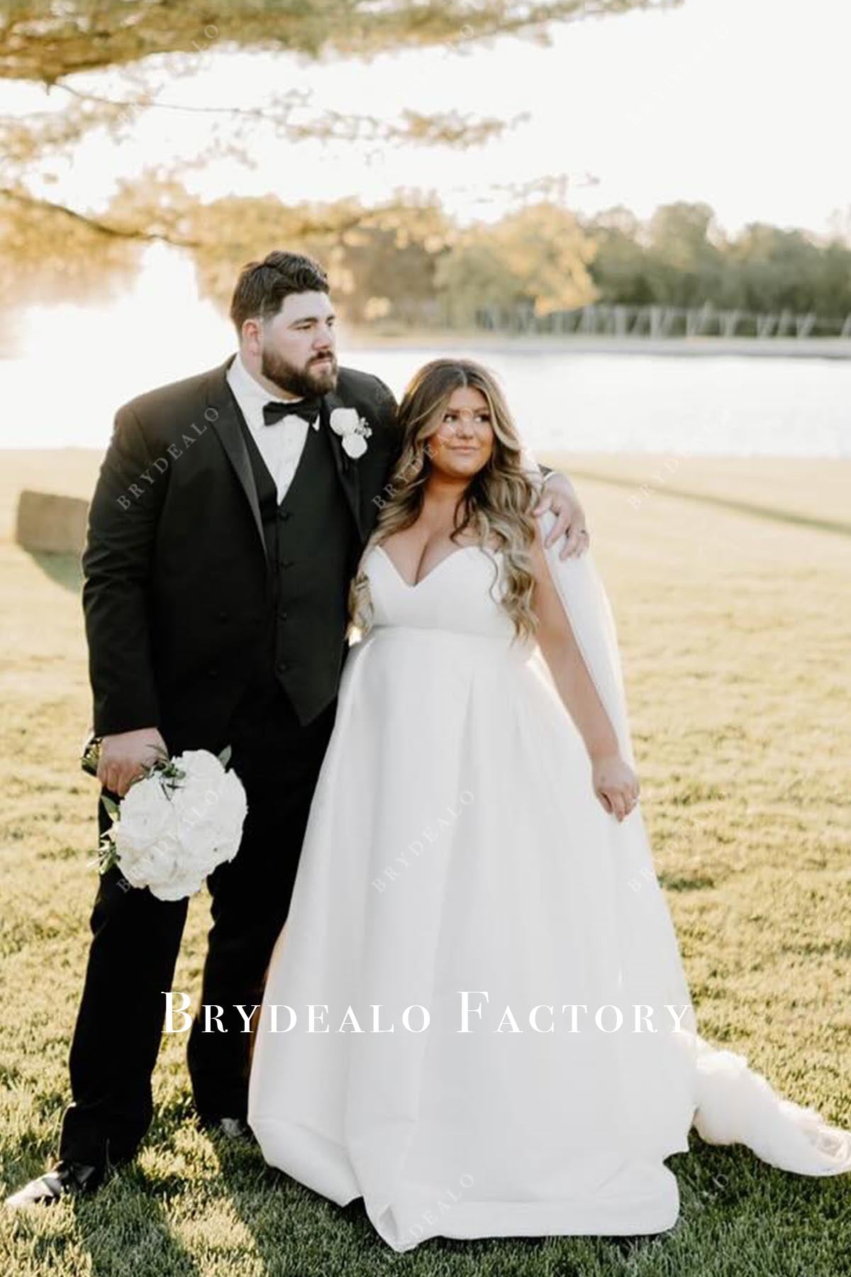 plus size a line wedding dress