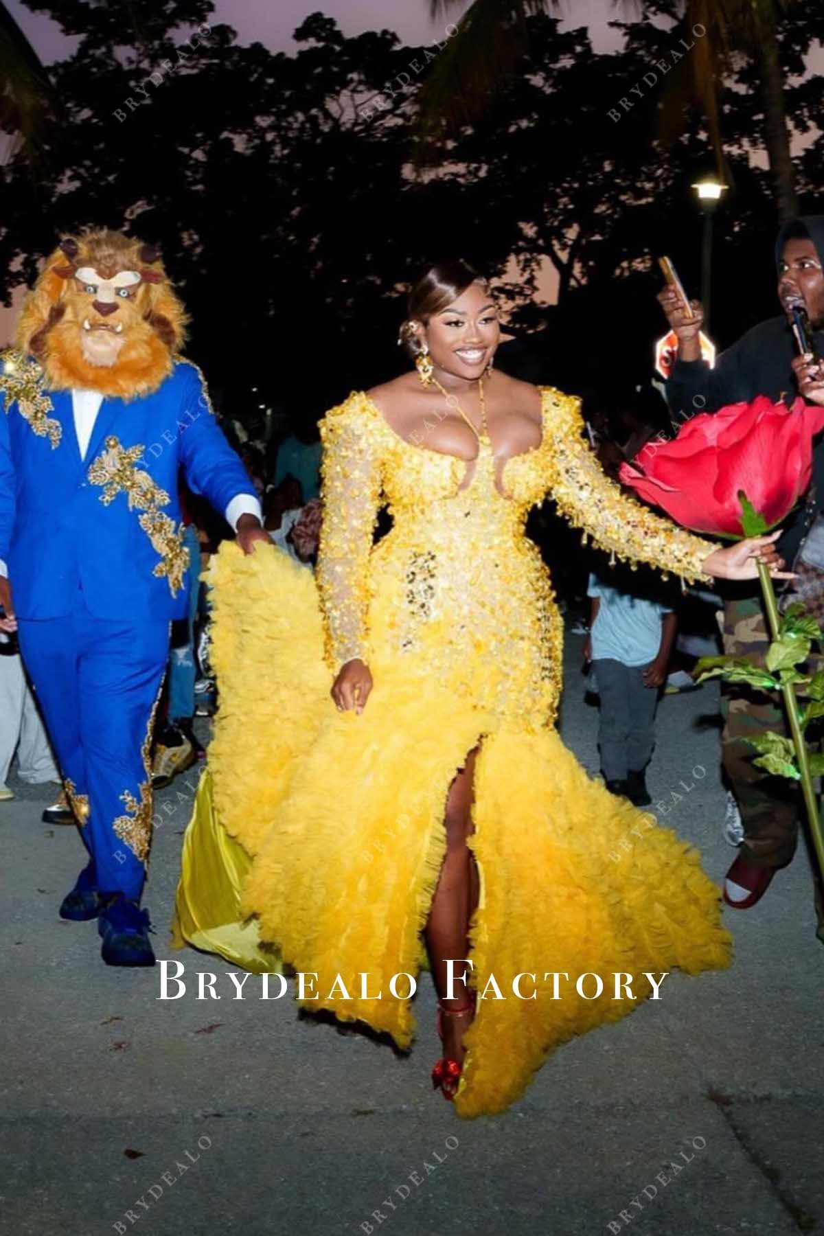 plus size marigold halter prom dress