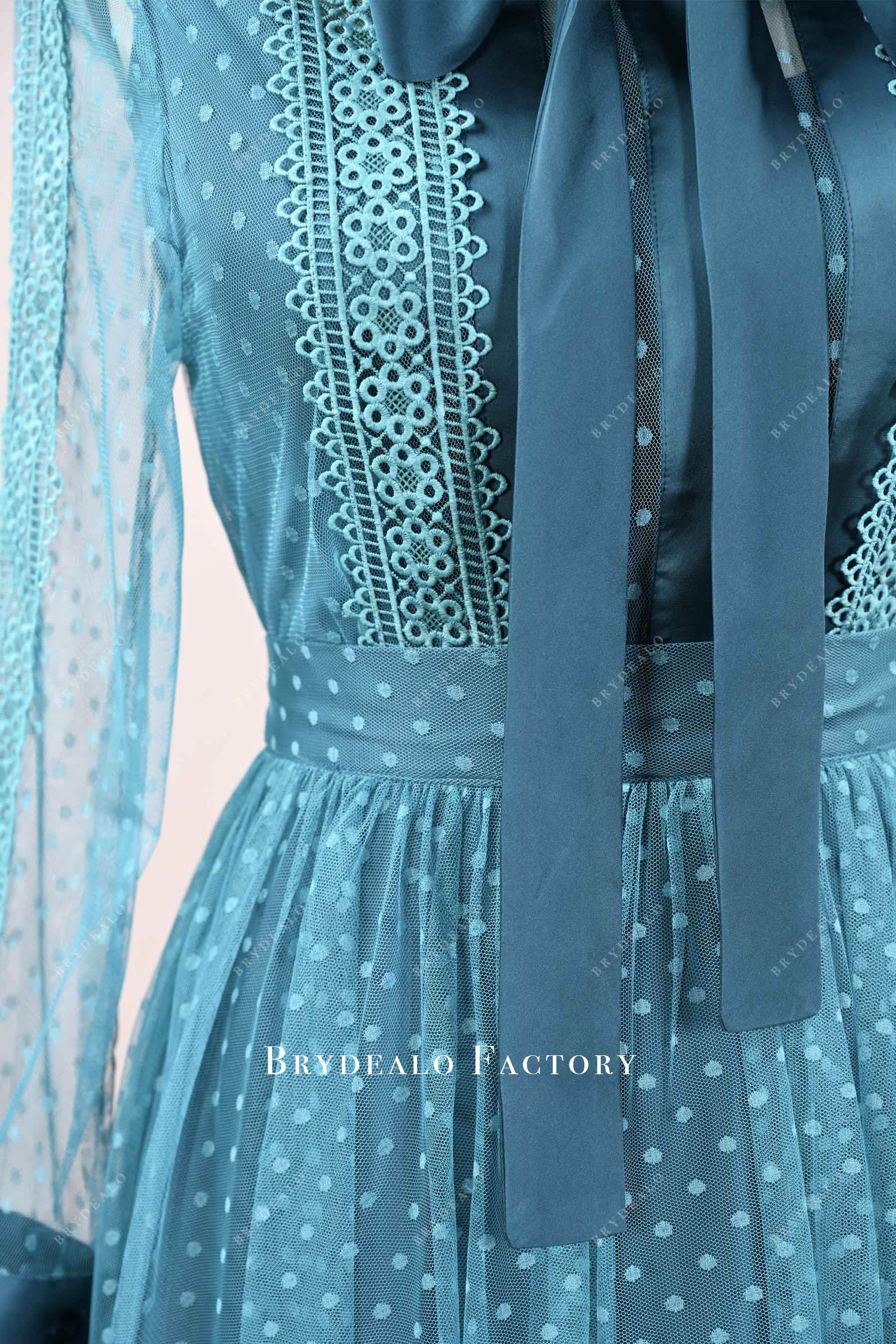 polka dot knot blouse dress