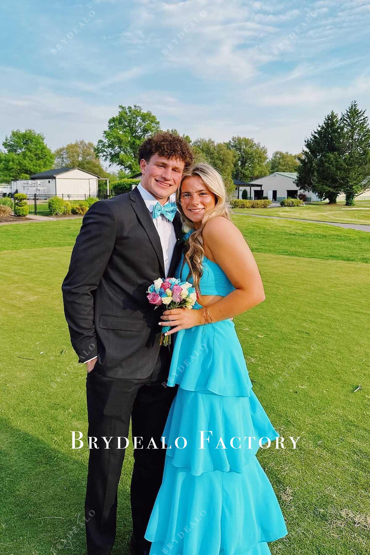 pool a line prom dress