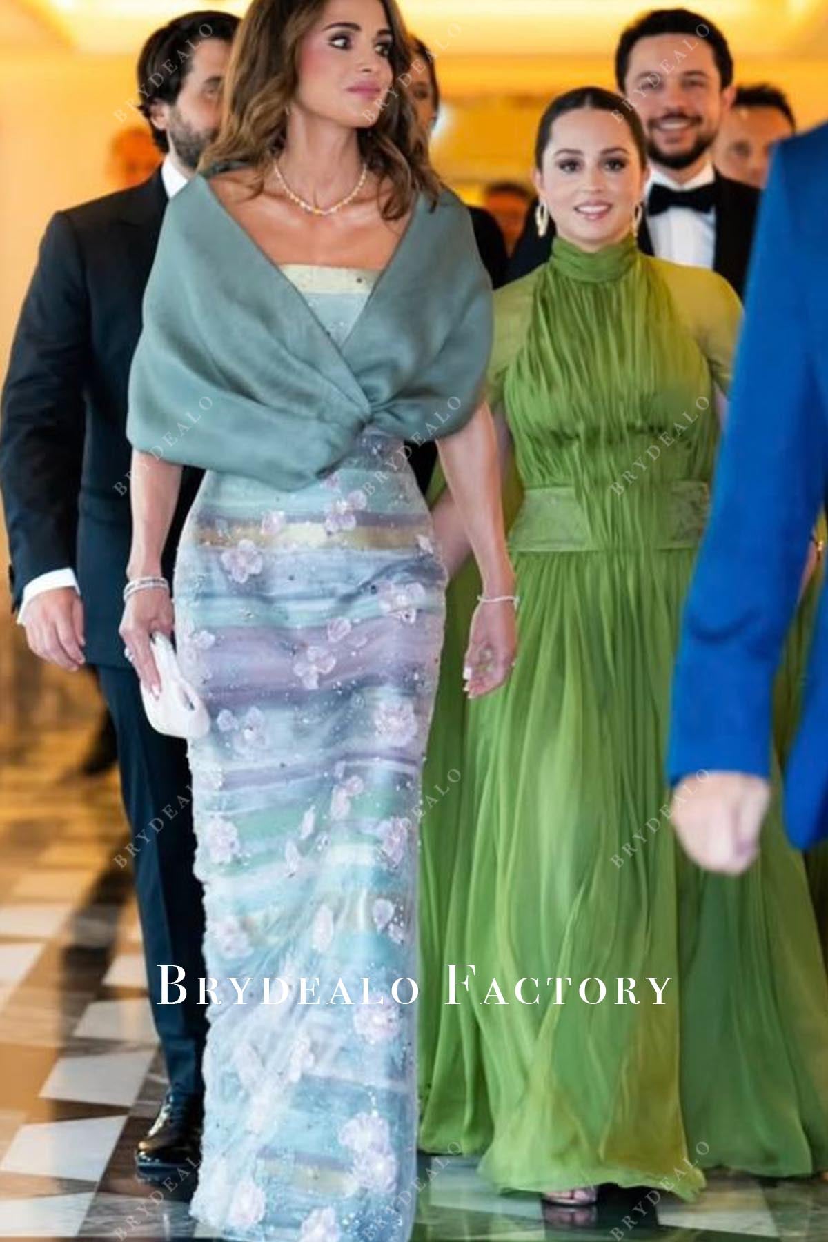 Princess Iman green formal dress jeff Bezos wedding 2025