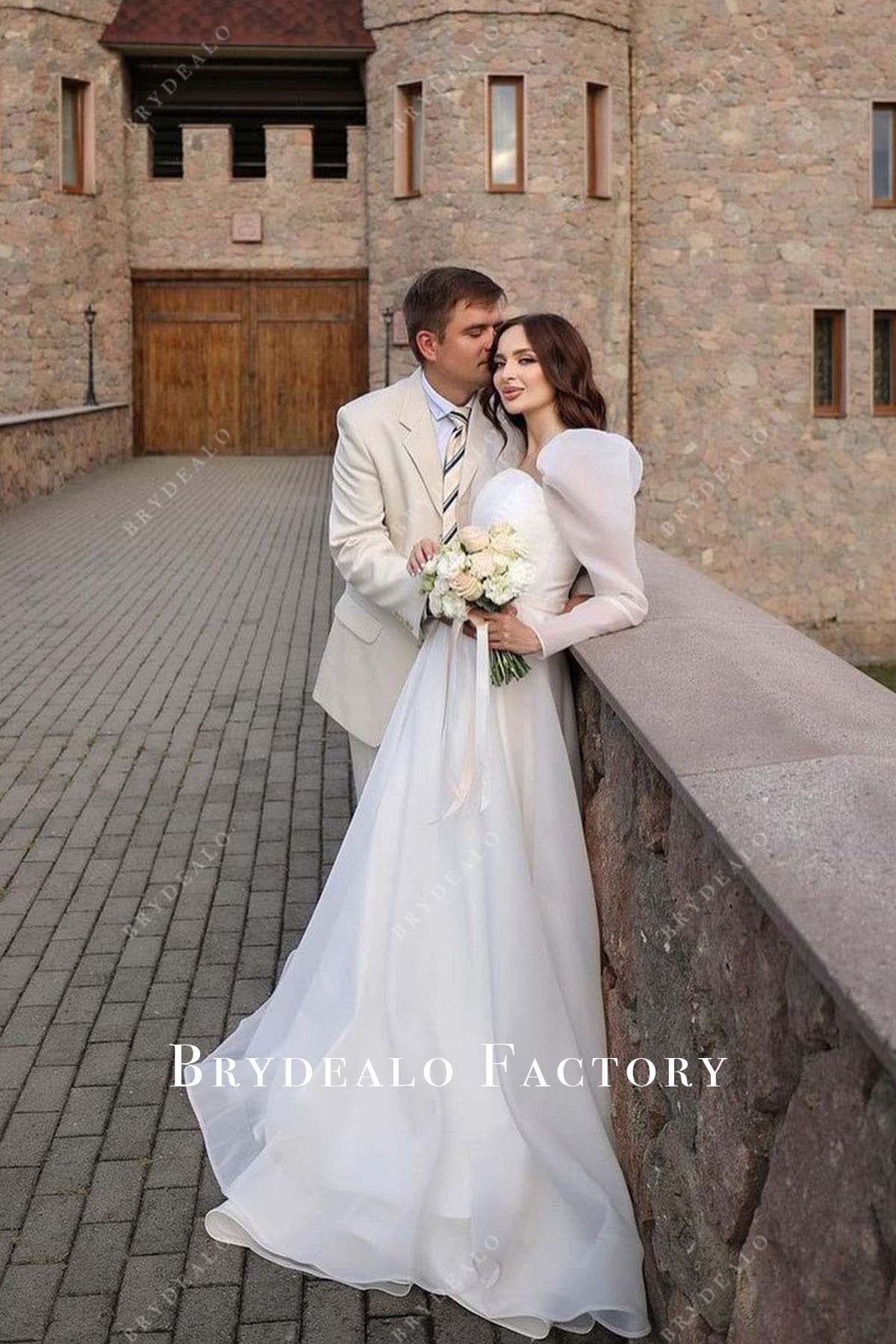 puffy sleeves wedding dress