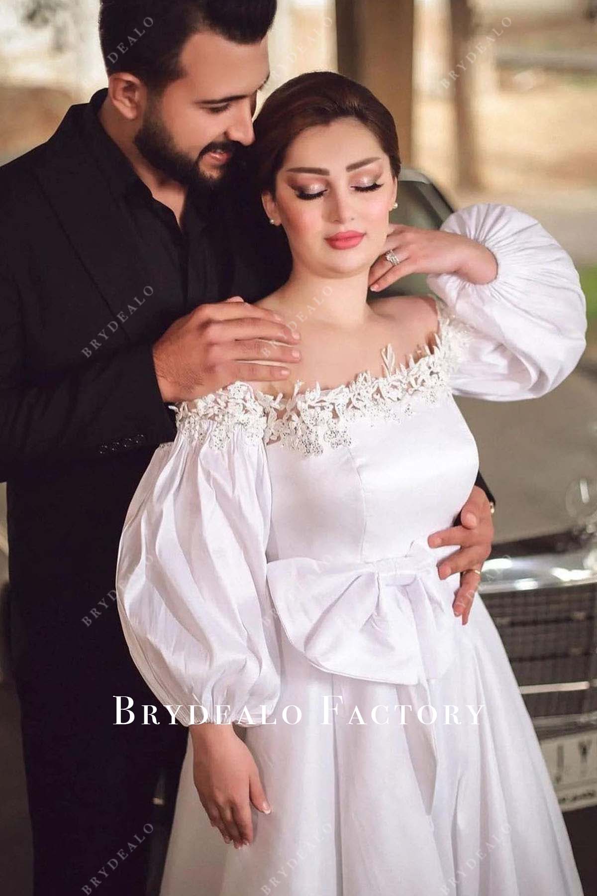 puffy sleeves wedding dress