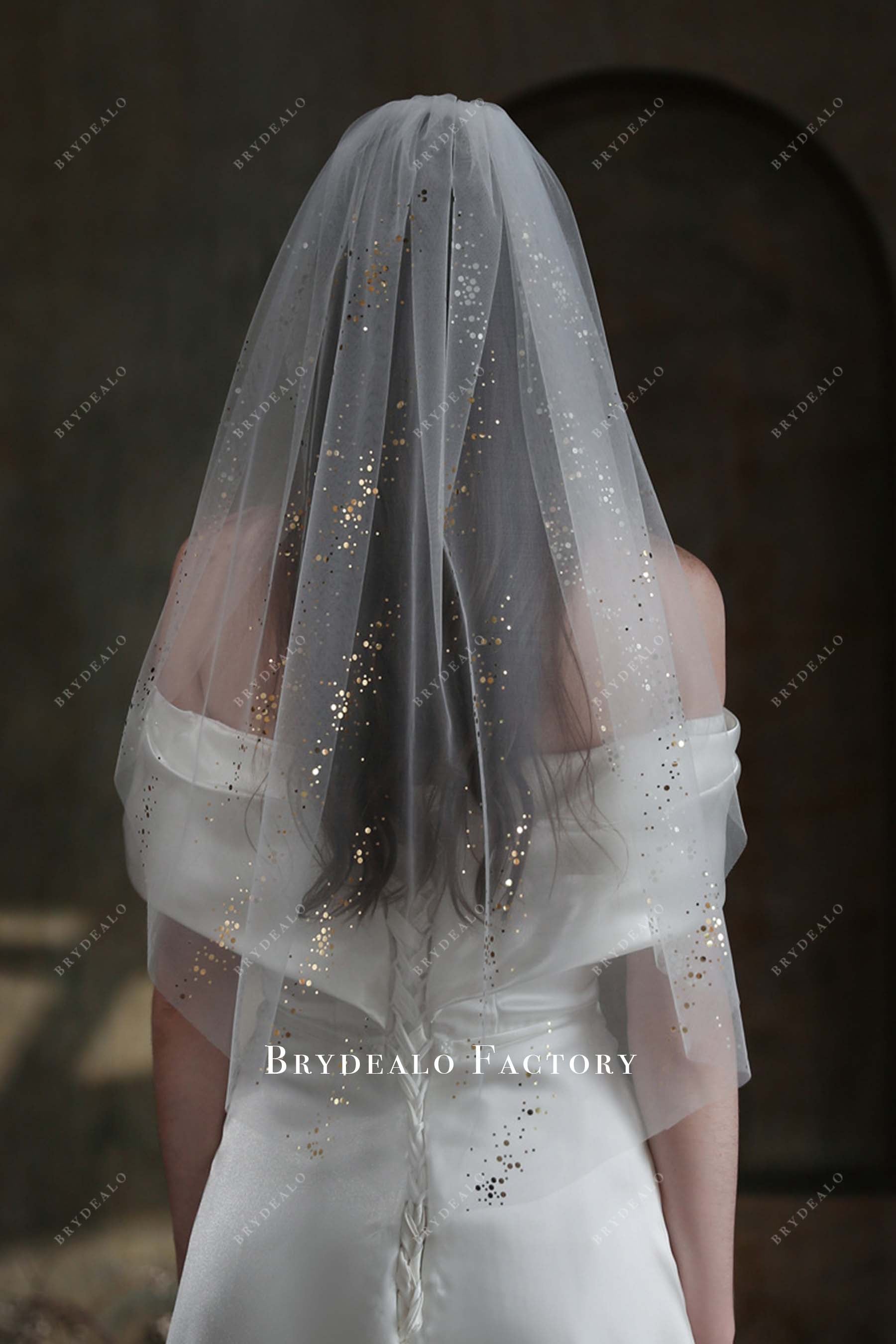 raw cut bridal veil