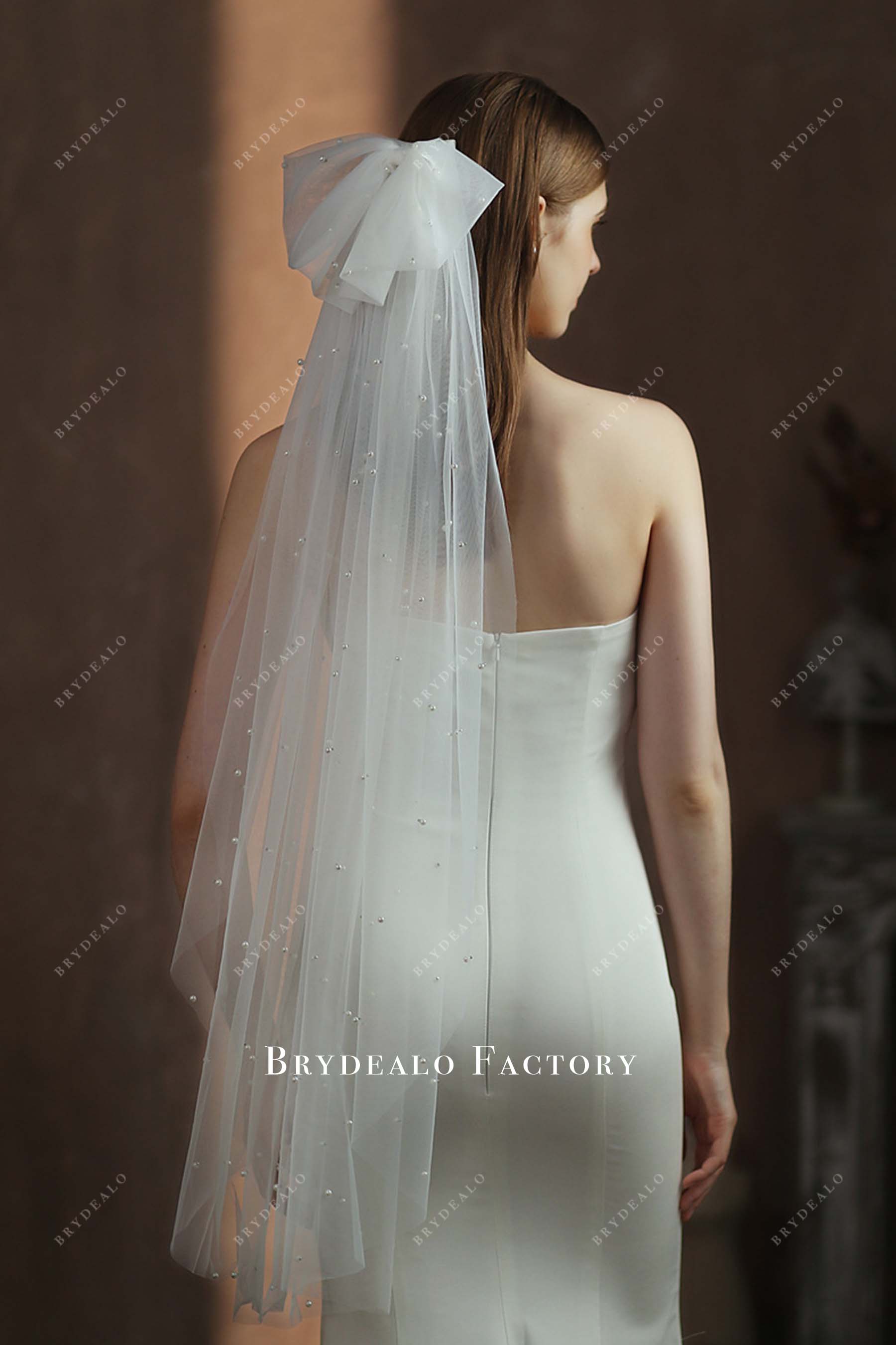 raw cut bridal veil