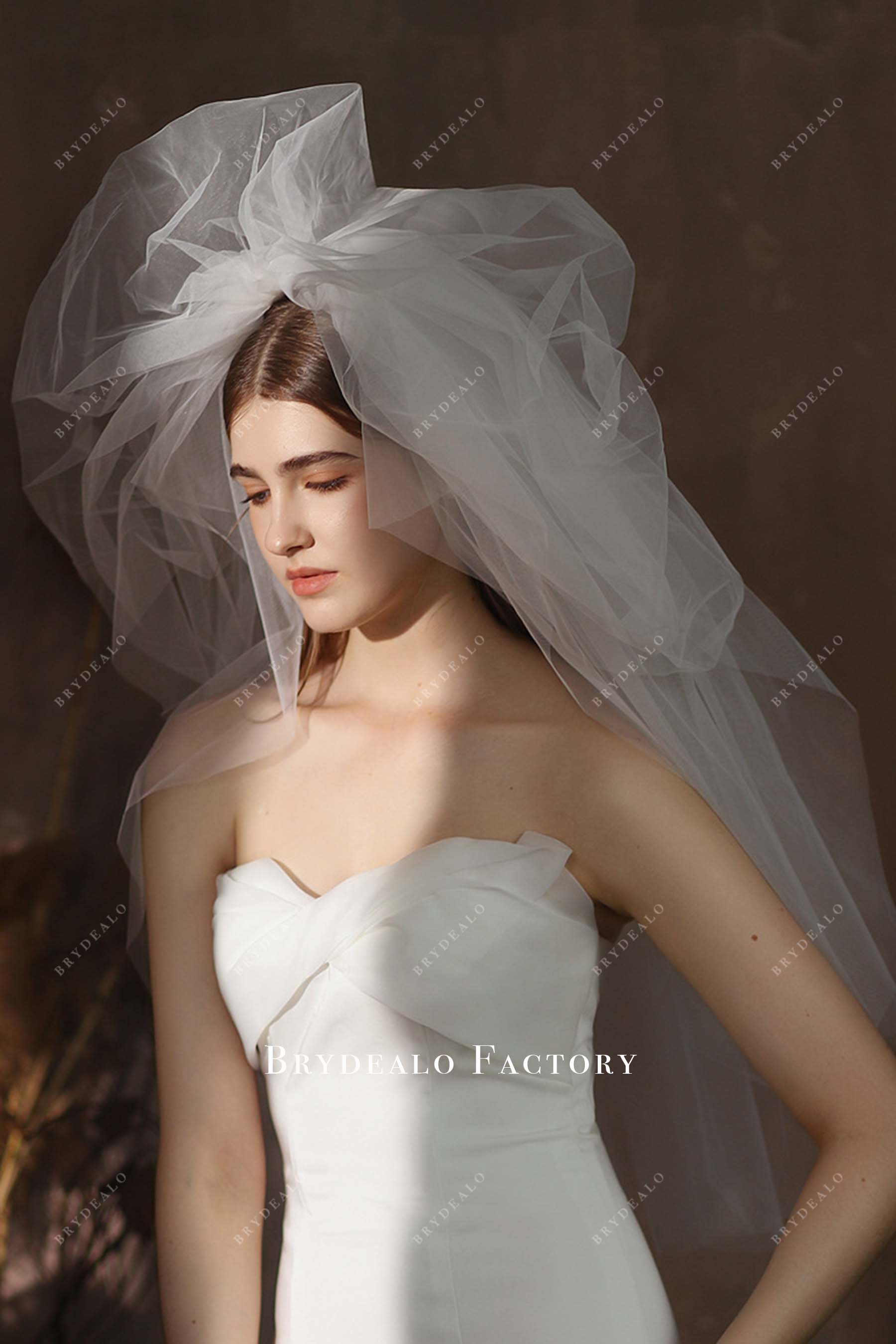 raw cut bridal veil
