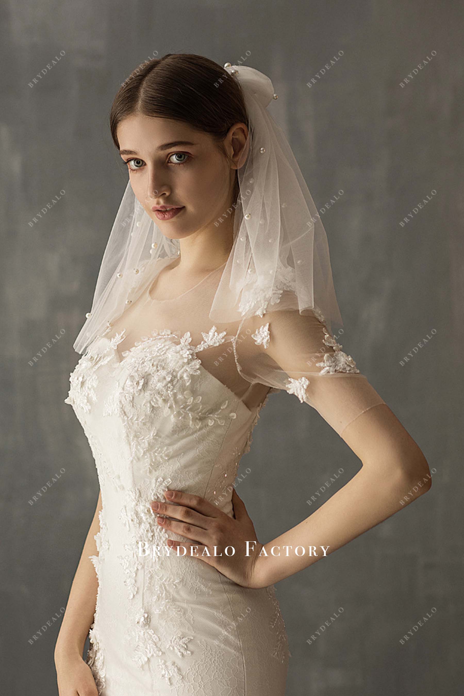 raw cut wedding veil
