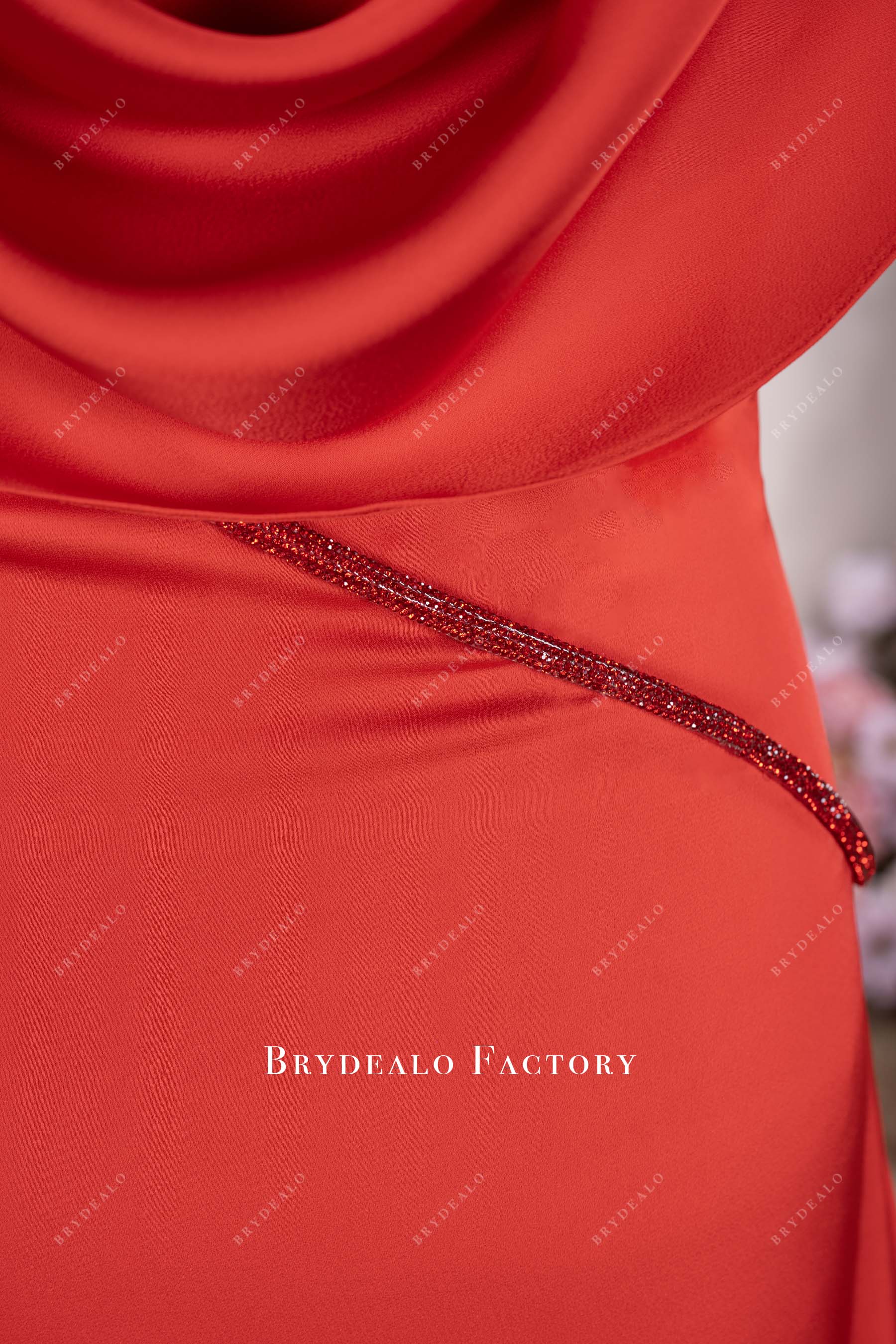 red beaded celebrity dress