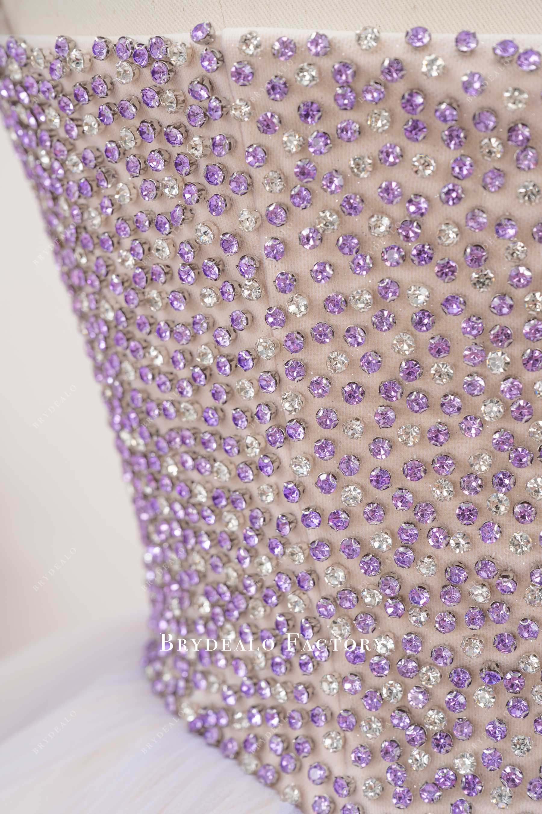 rhinestones corset Quinceanera gown