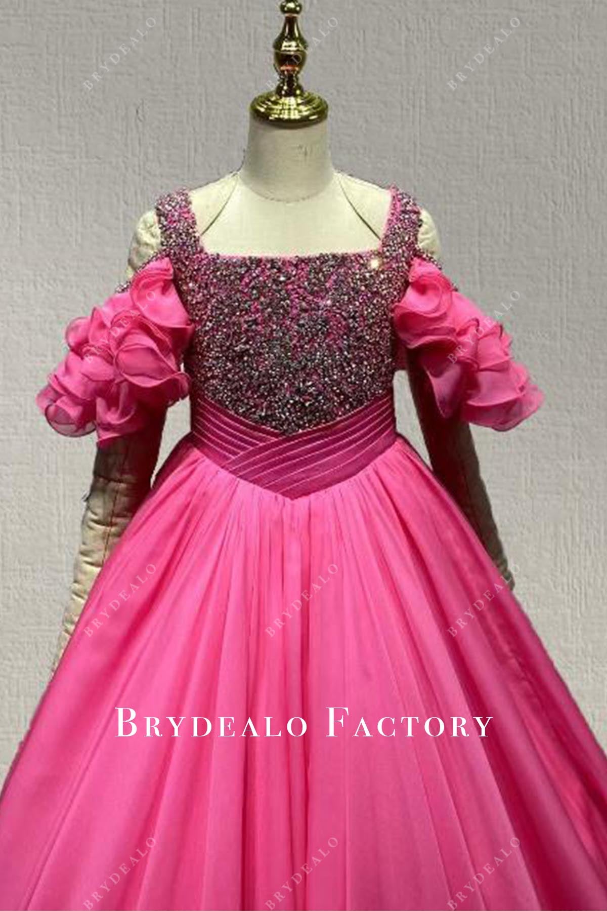 rhinestones square neck a line pageant dress