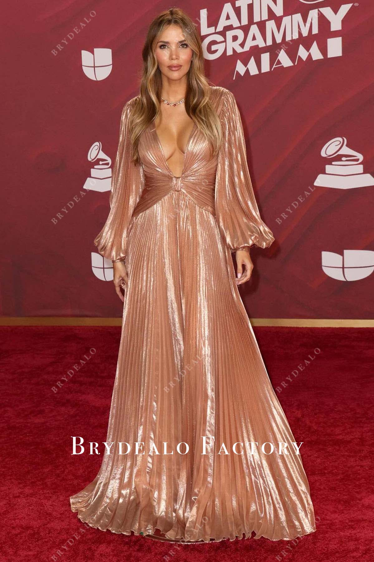 Rosanna Zanetti Rose Gold Latin Grammy Awards 2024 Dress Rosanna Zanetti Rose Gold Latin Grammy Awards 2024 Dress
