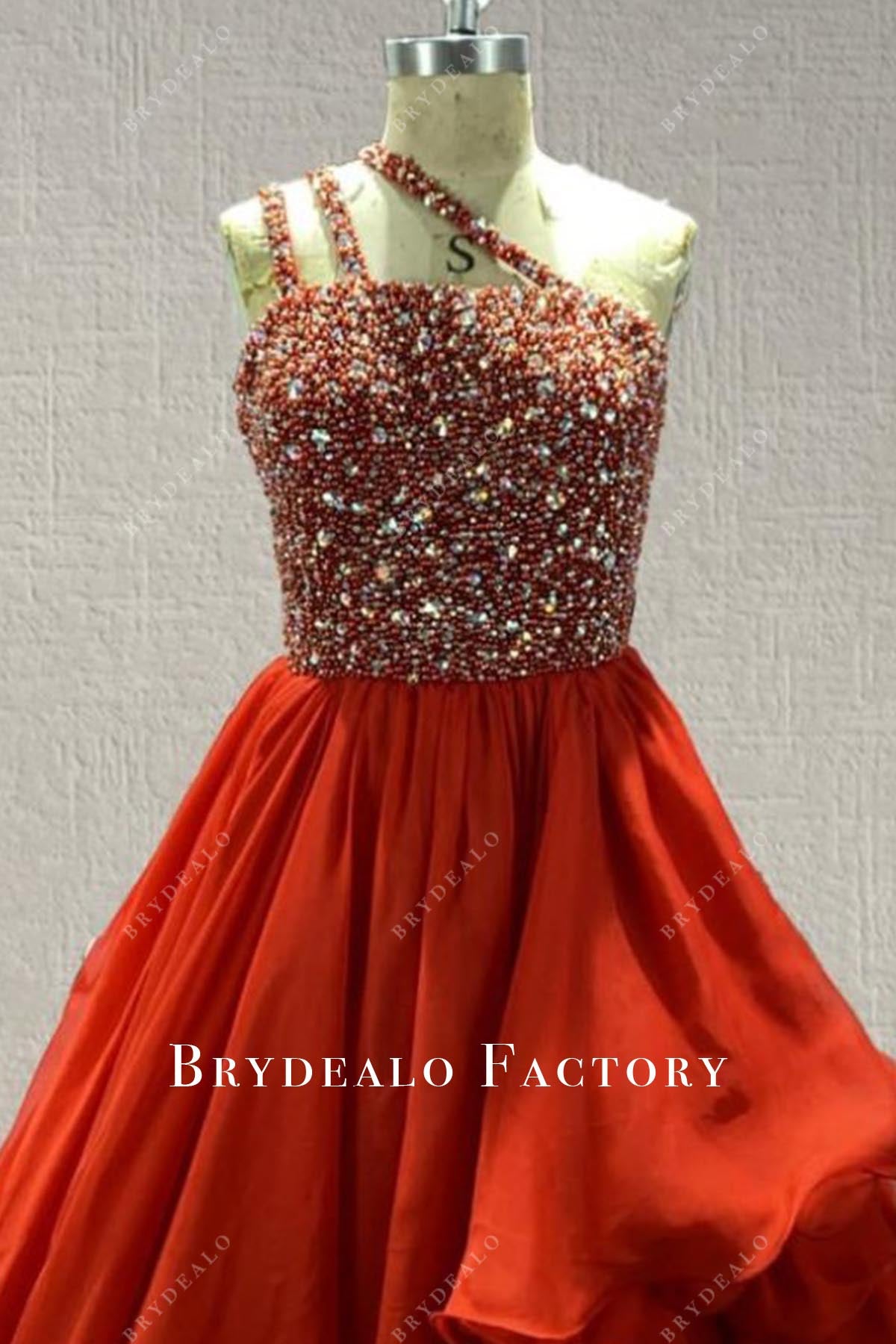 rusty beaded pageant dress