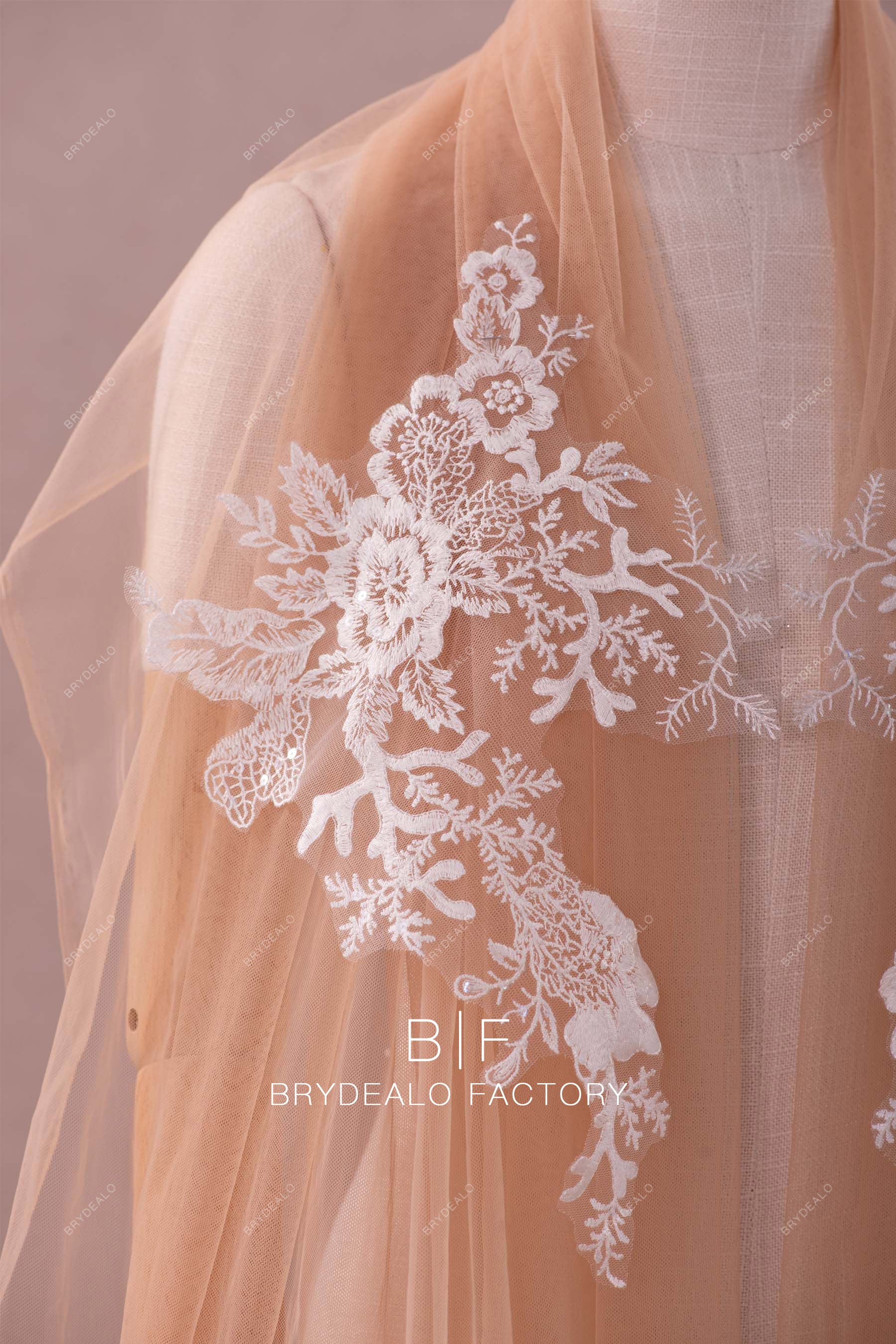 shimmery embroidery lace appliques