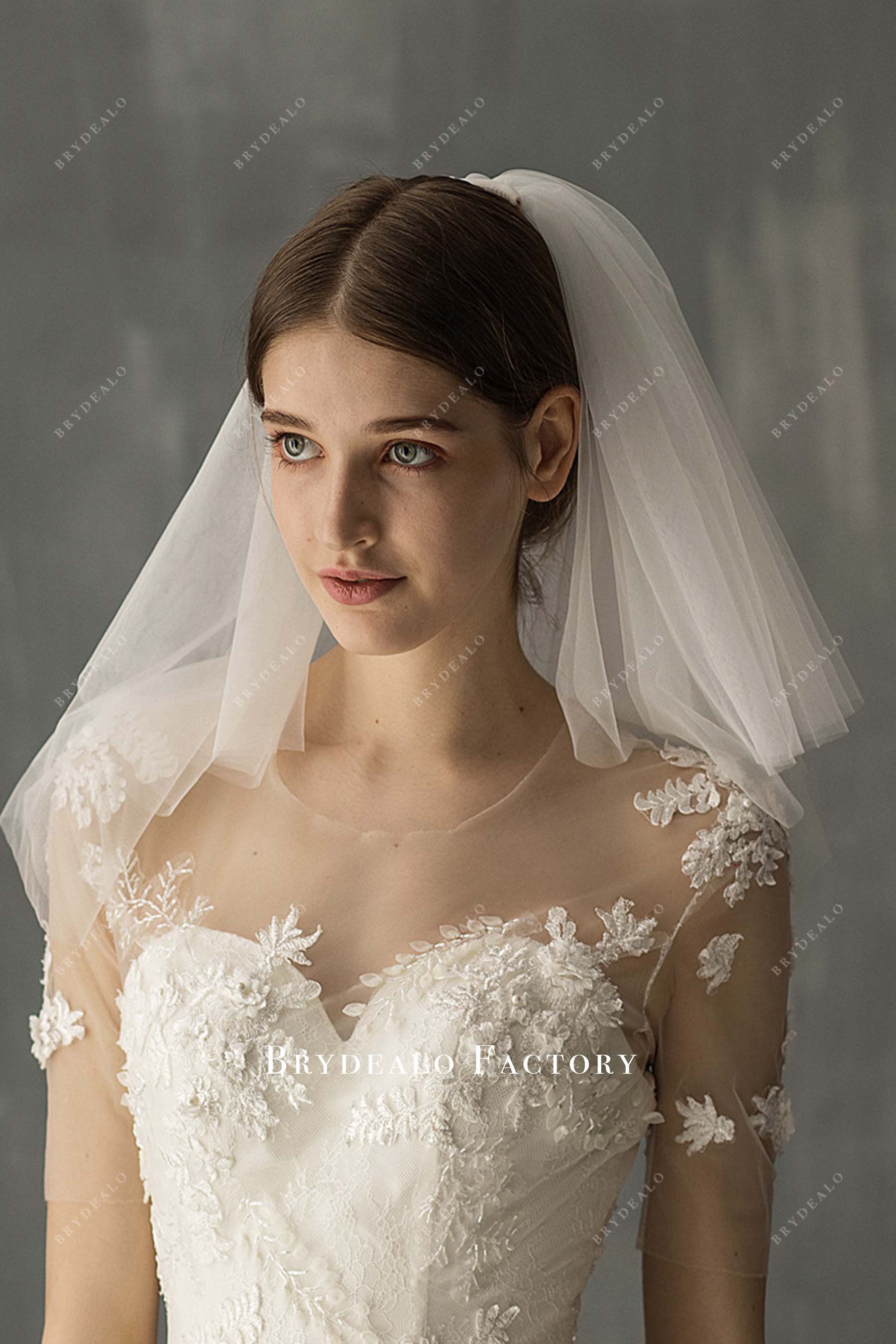 shoulder length bridal veil