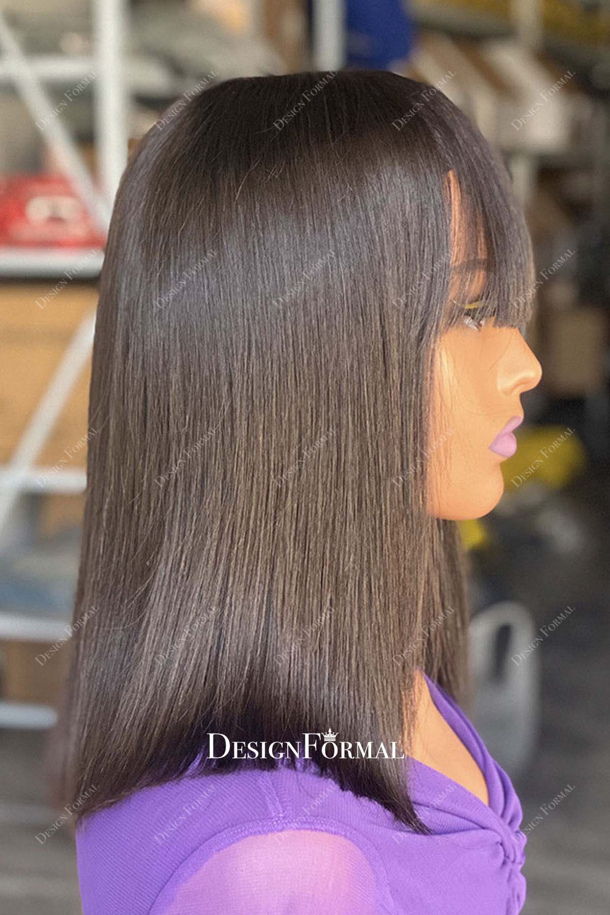 shoulder length pre-plucked lace hair