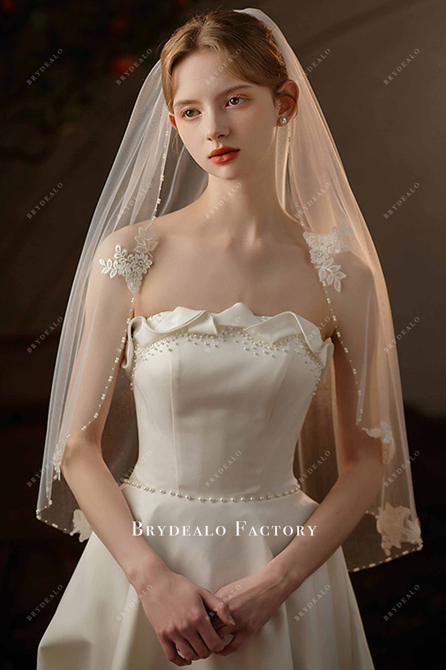 single tier wedding veil