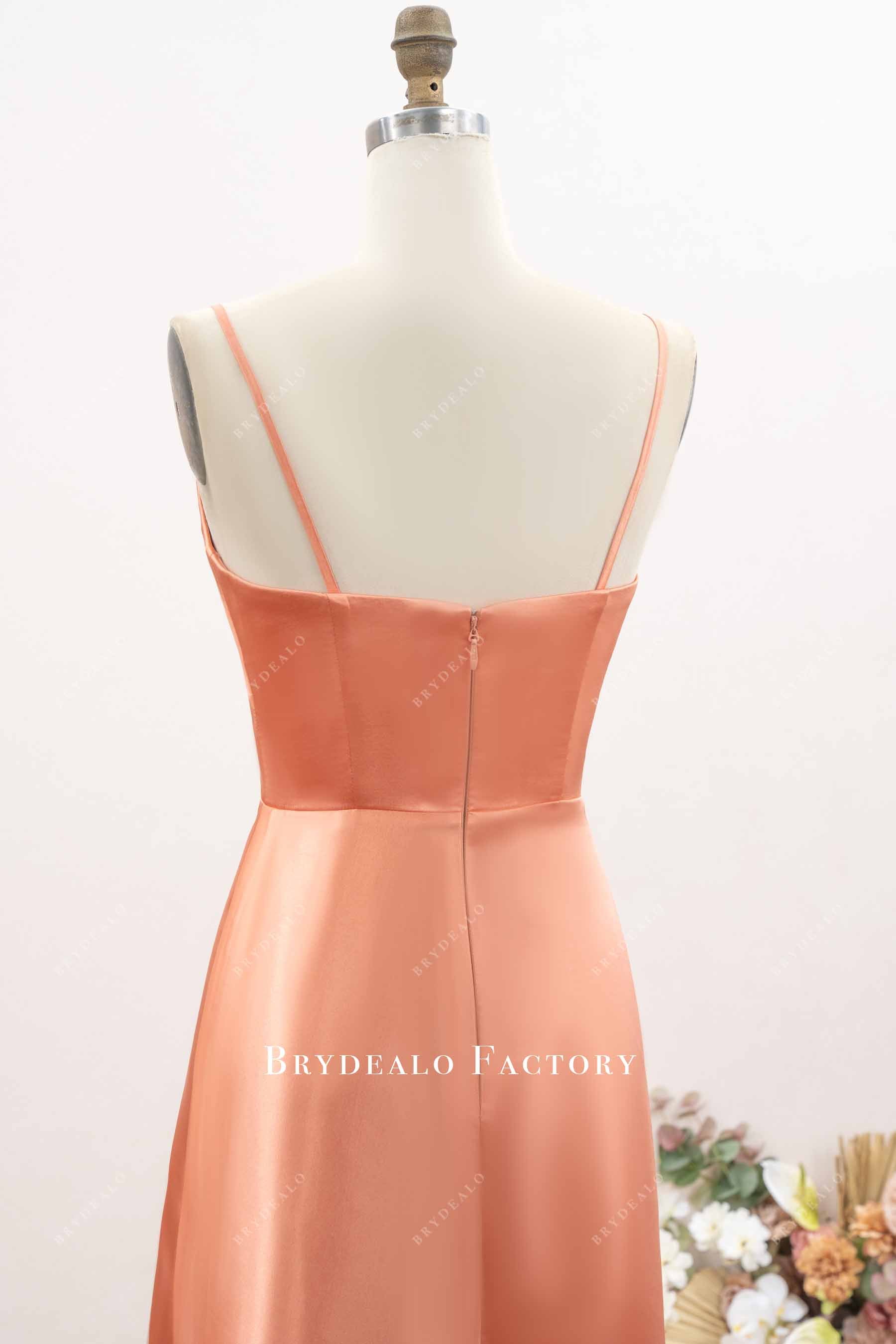 sleek satin formal dress