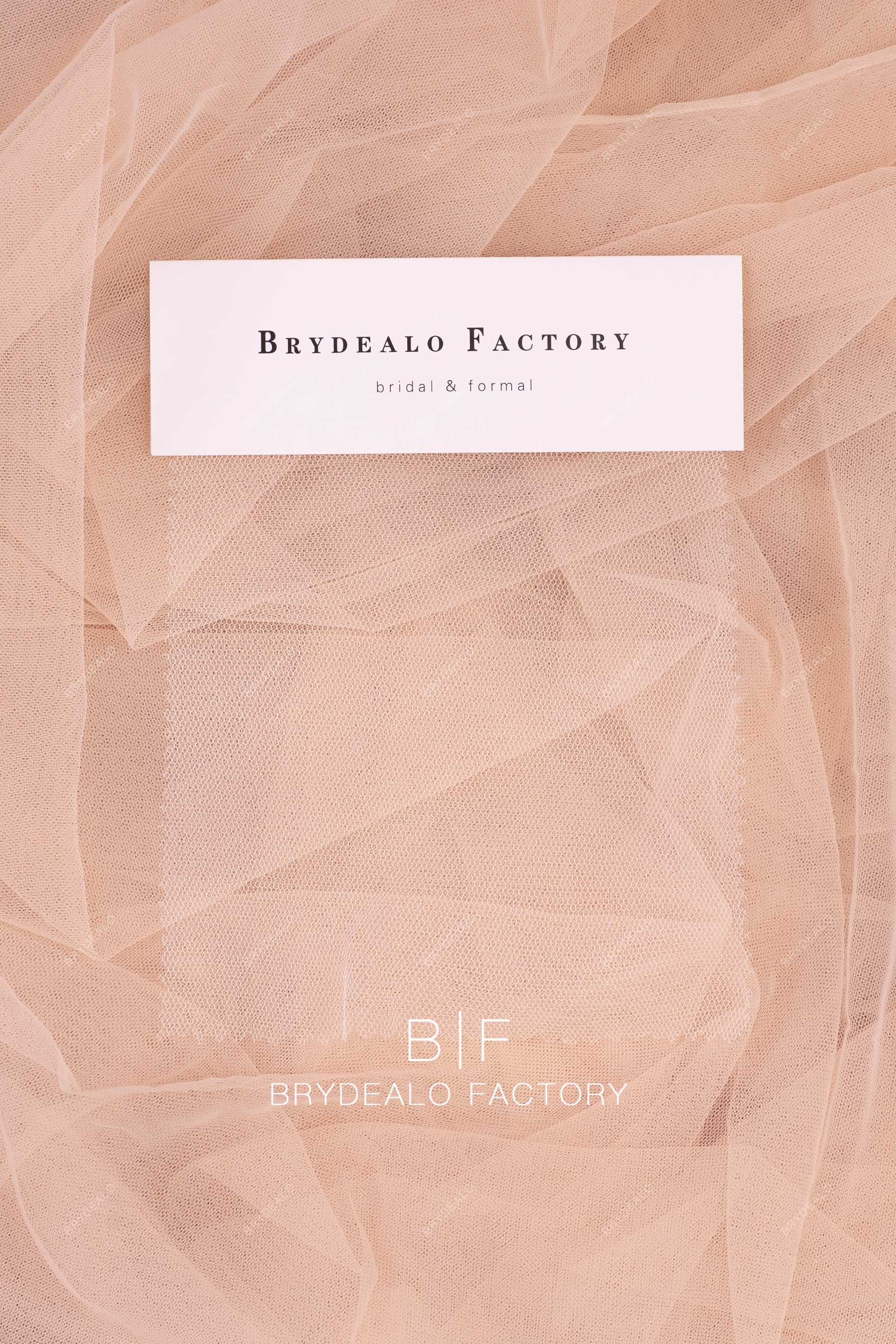 white soft draping net fabric swatch