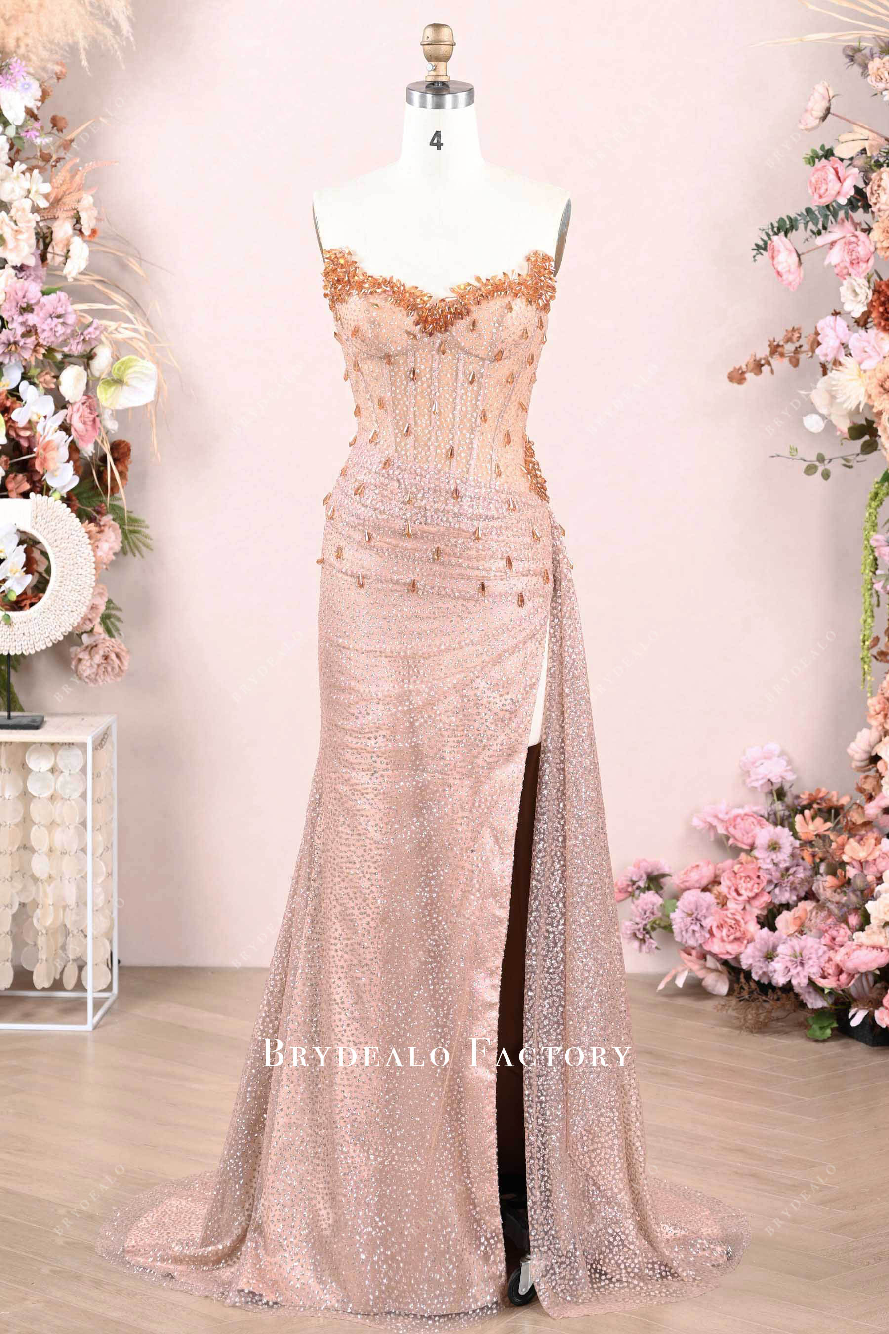 sparkly African American prom dress