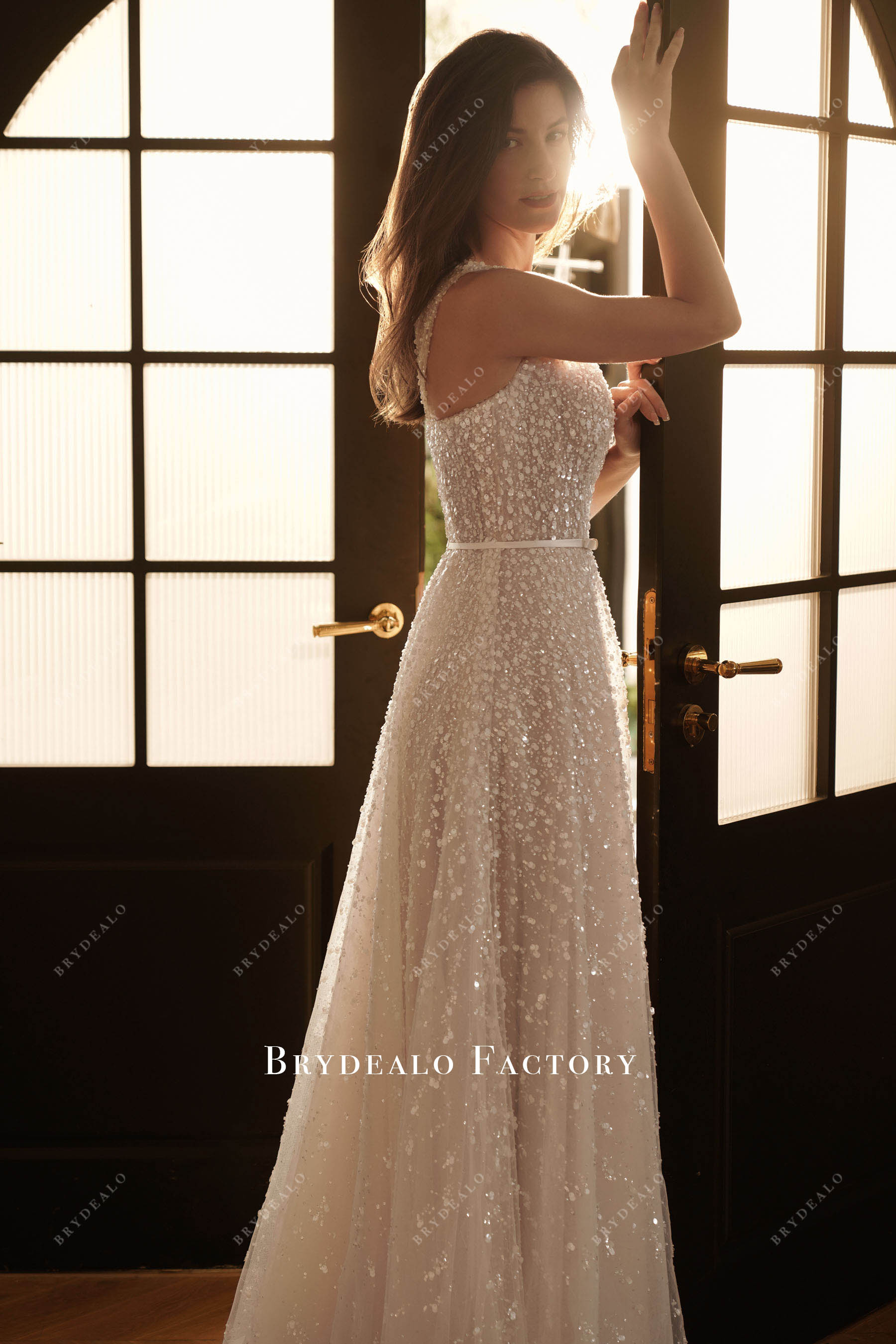 sparkly bridal dress