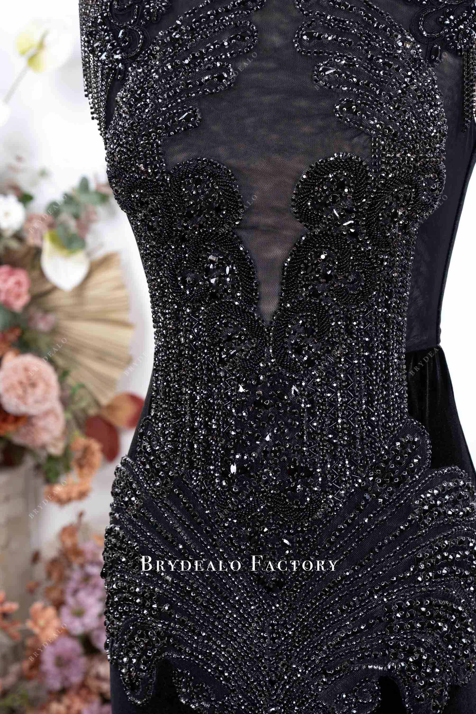 sparkly hand-sewn rhinestone prom gown