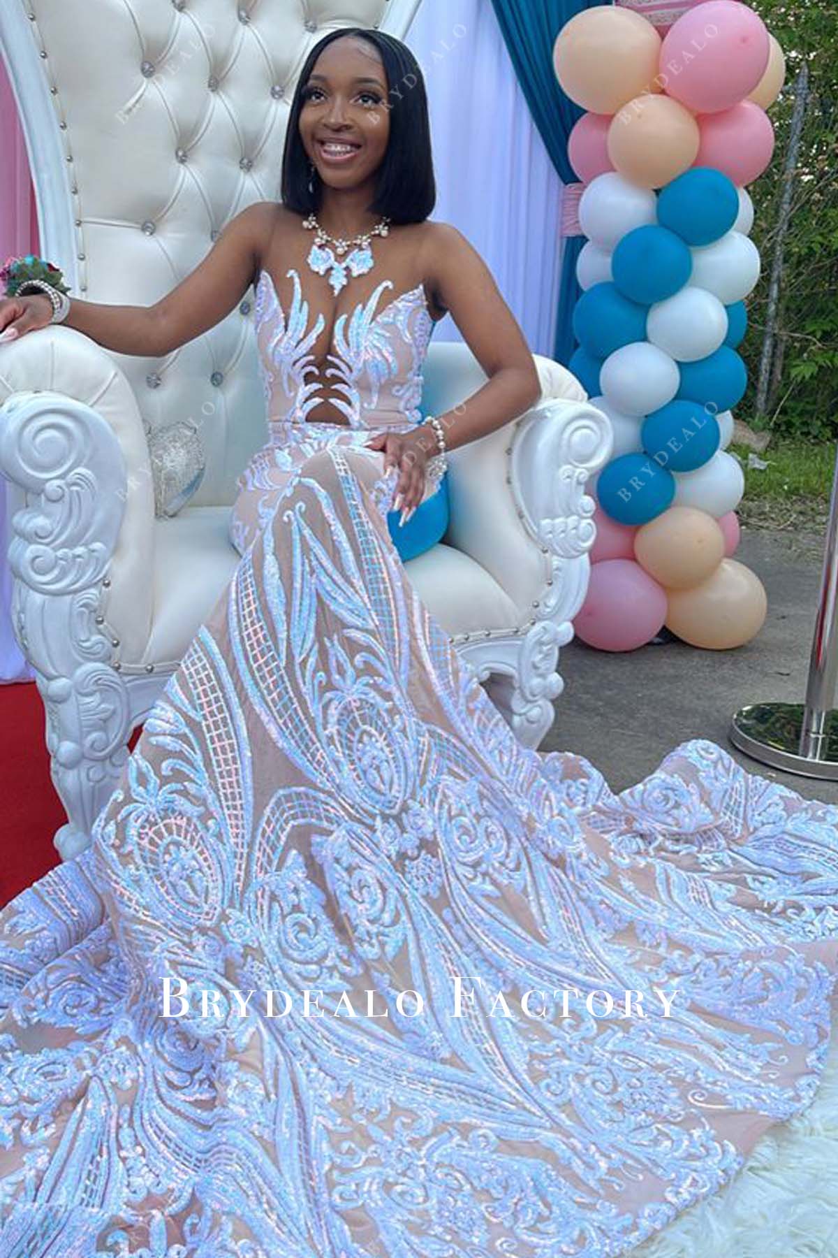 Popular Unique Sequin Sparkly Mermaid Formal Dress