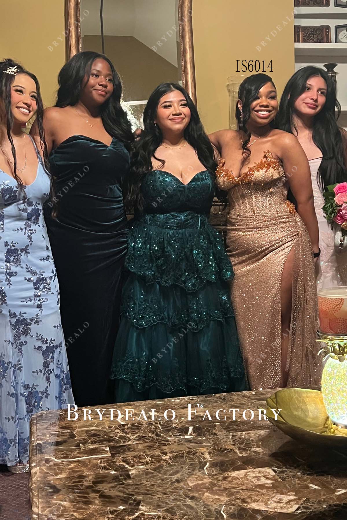 split plus size rose gold glitter prom dress