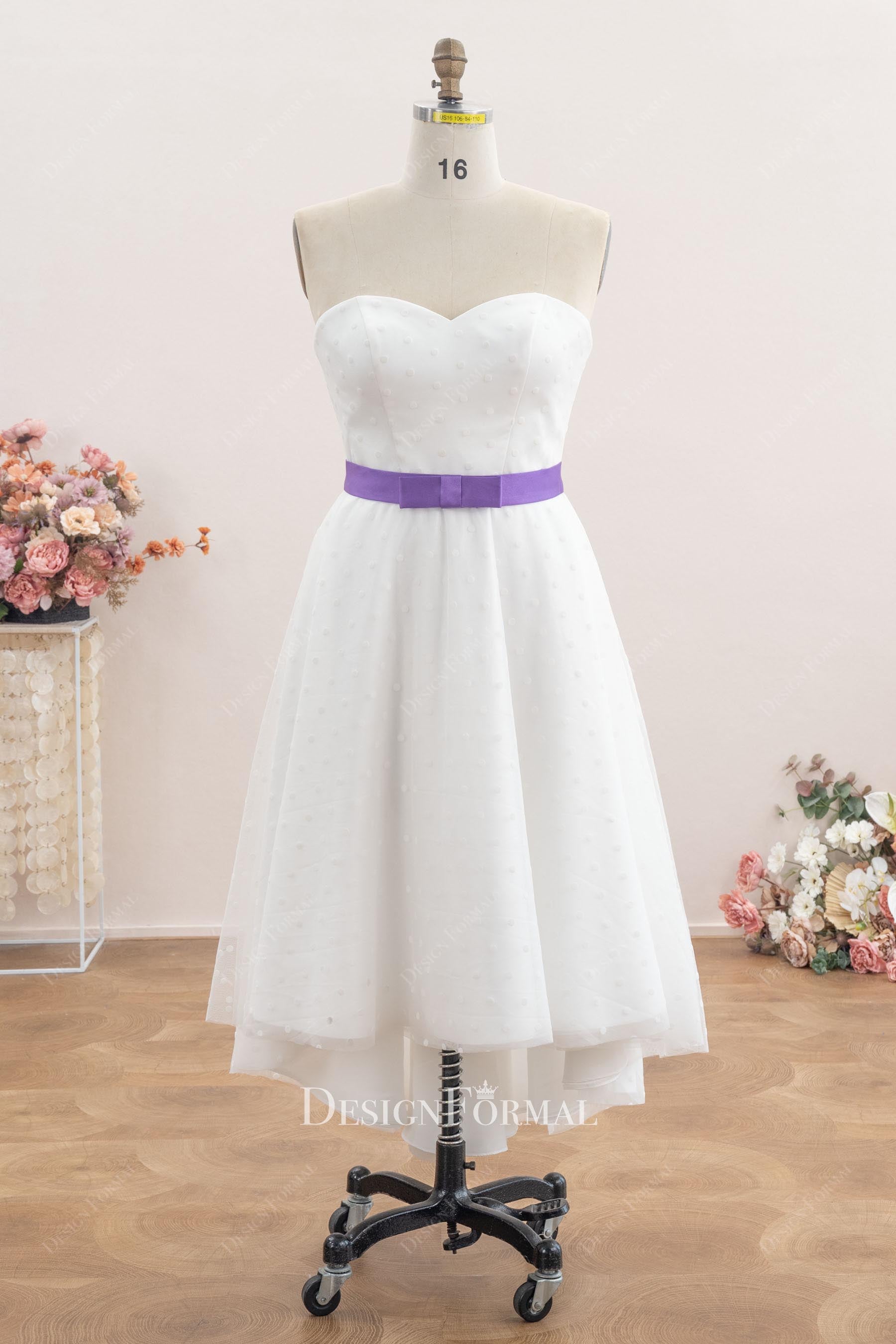 strapless a line bridal dress