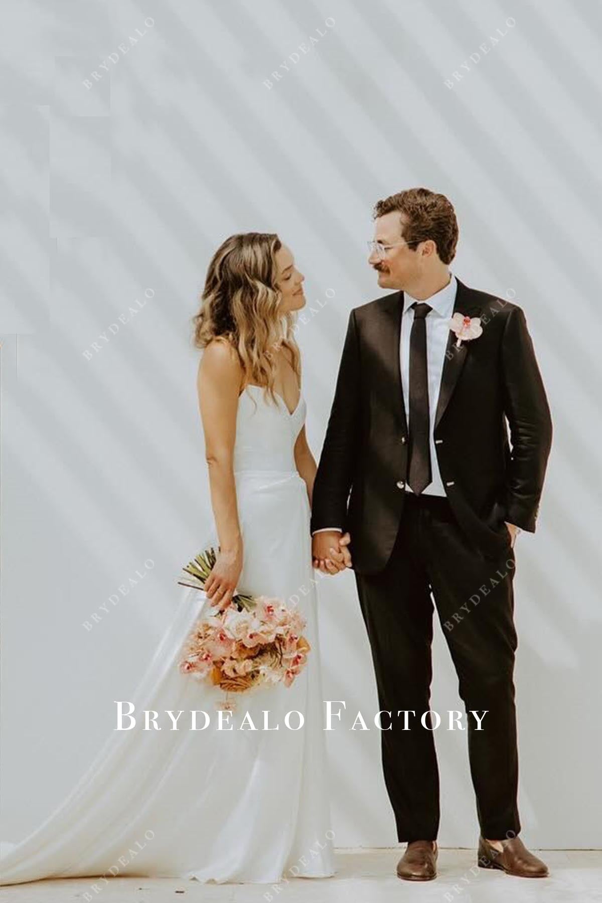 strapless a line wedding dress