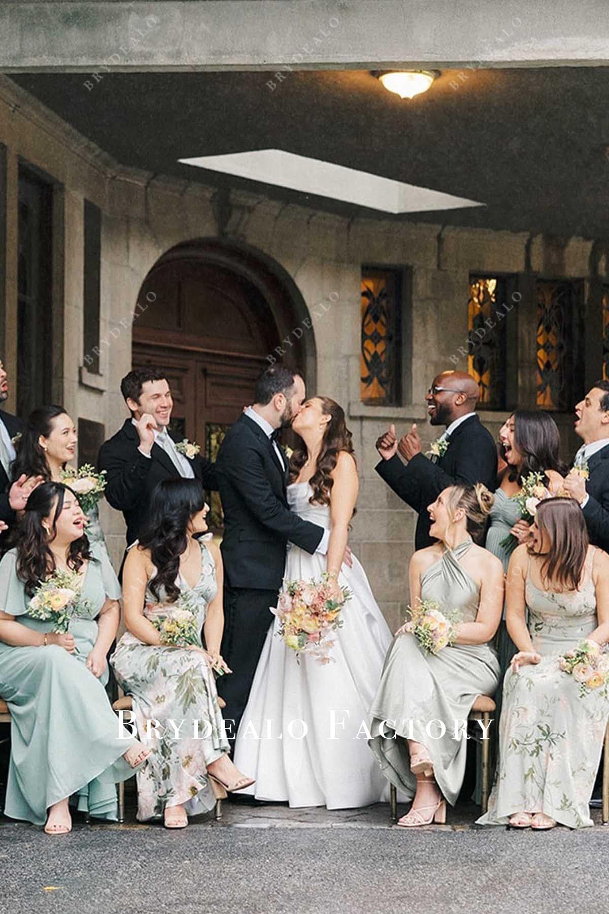 strapless a line wedding dress