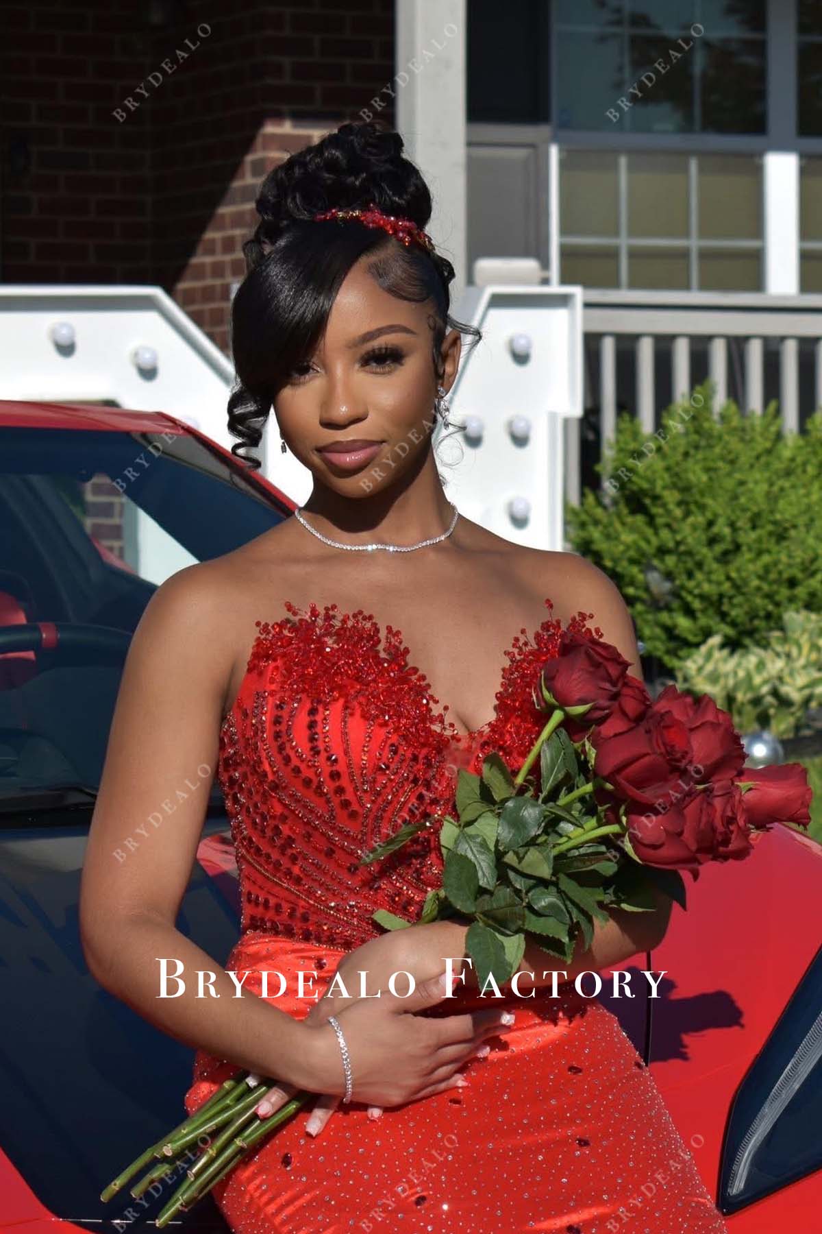 strapless sweetheart neck prom dress