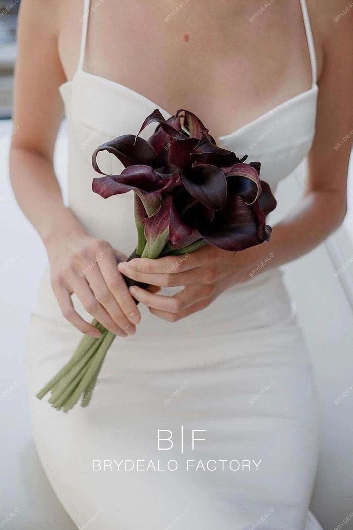 Vintage Corset Satin Spaghetti Straps Custom Bridal Dress