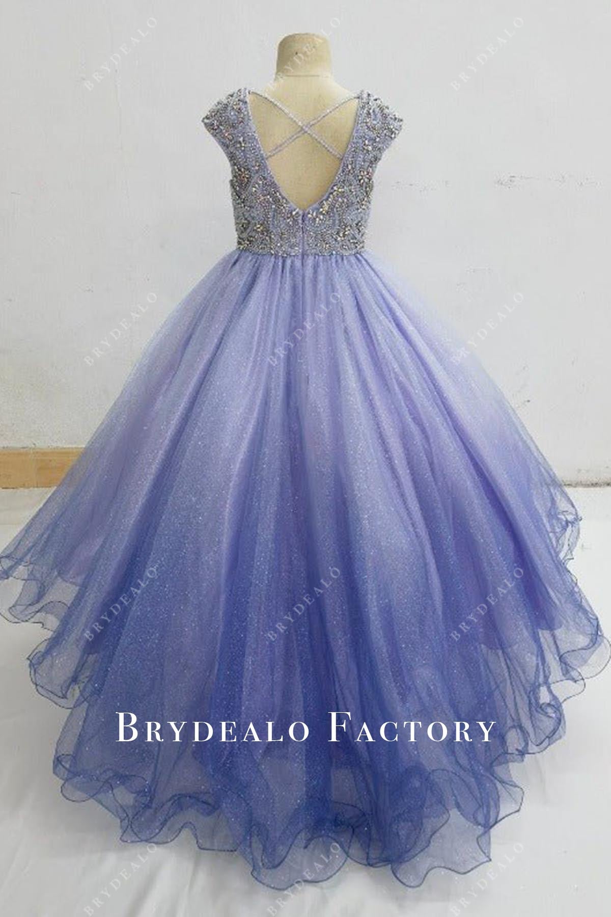 tahiti sweep train pageant dress