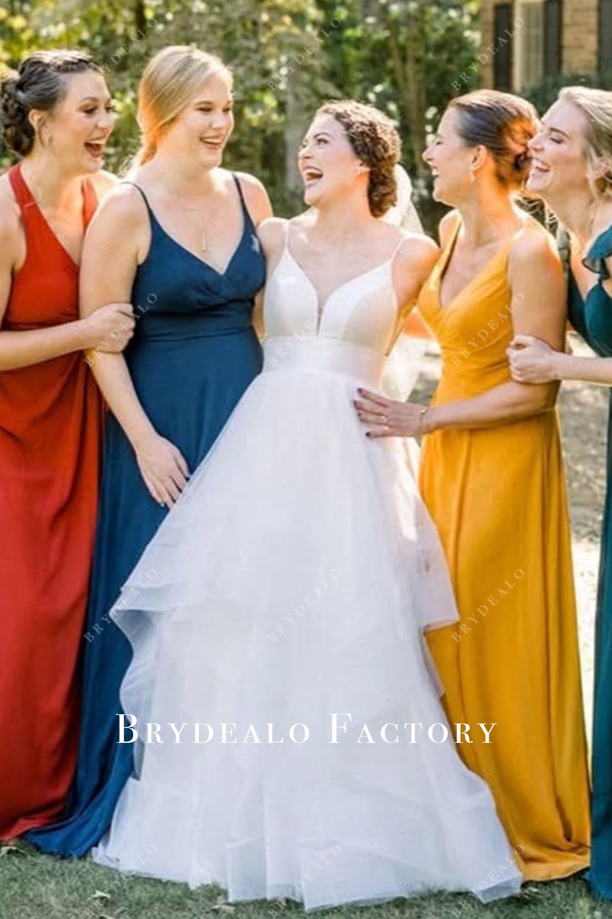 thin straps wedding dress