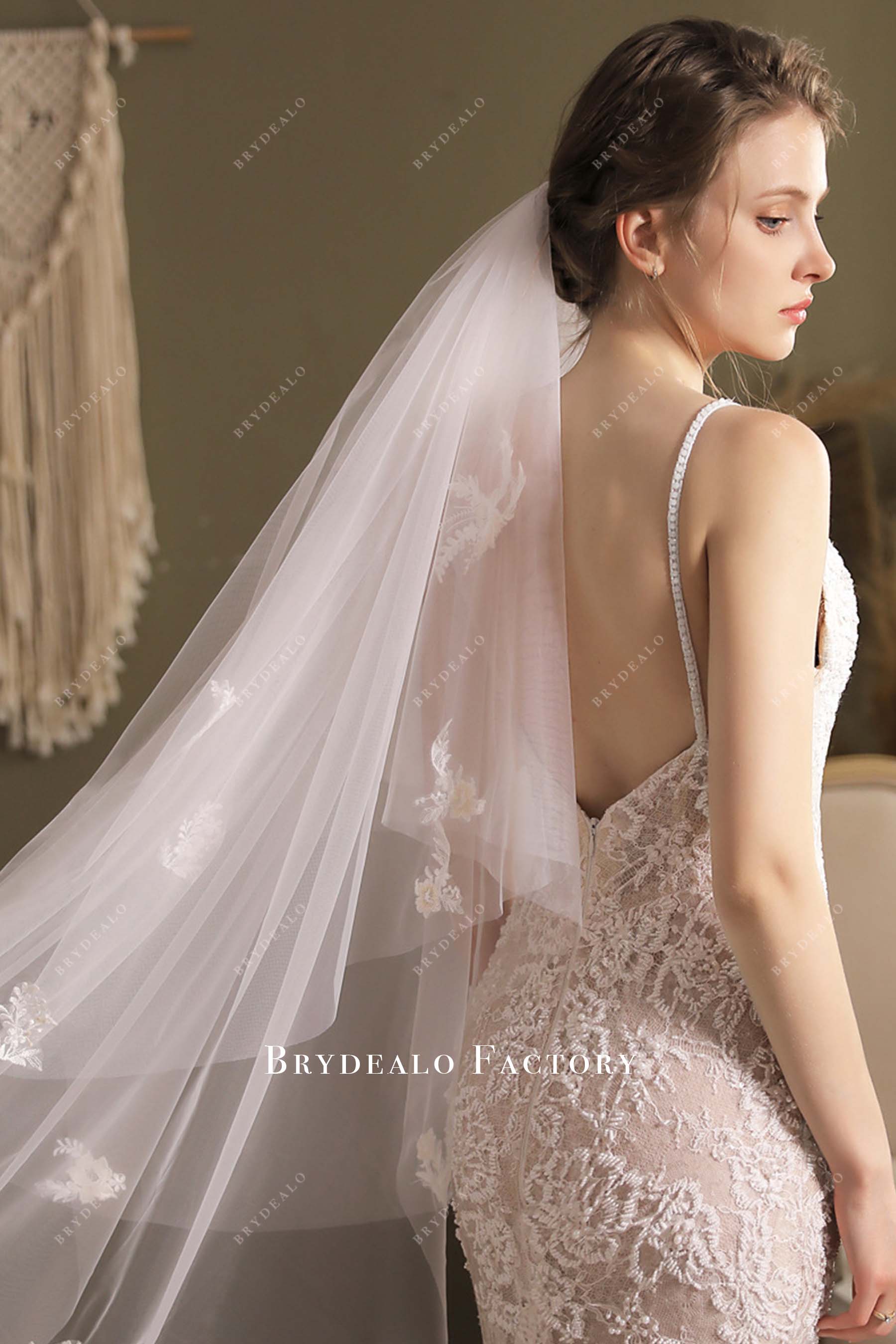 tulle with comb bridal veil